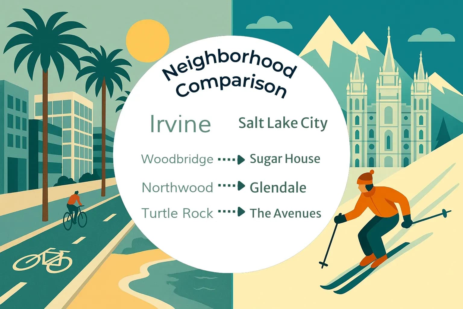 Irvine vs Salt Lake City Neighborhood Comparison