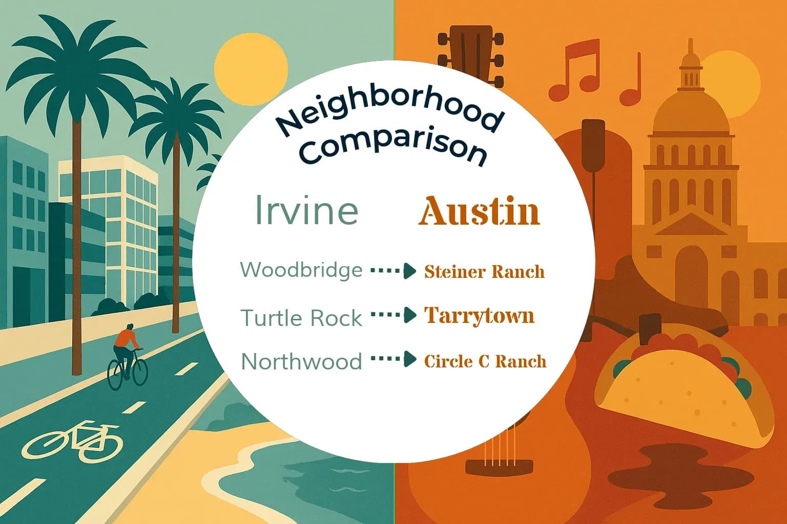 Irvine vs Austin Neighborhood Comparison