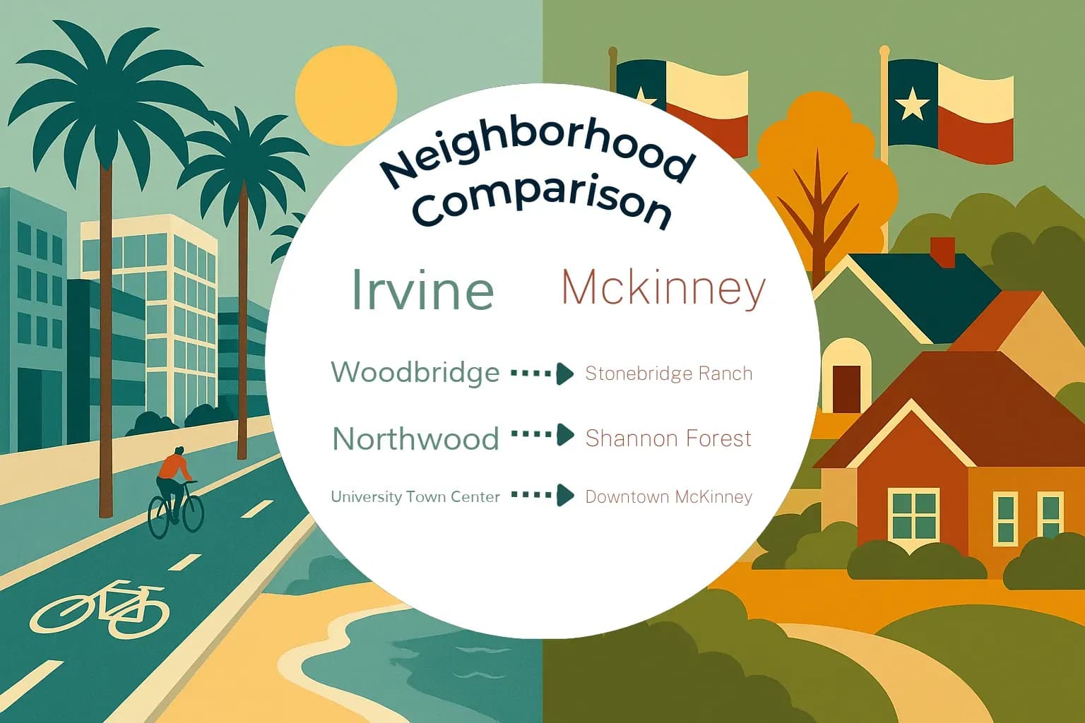 Irvine vs Mckinney Neighborhood Comparison