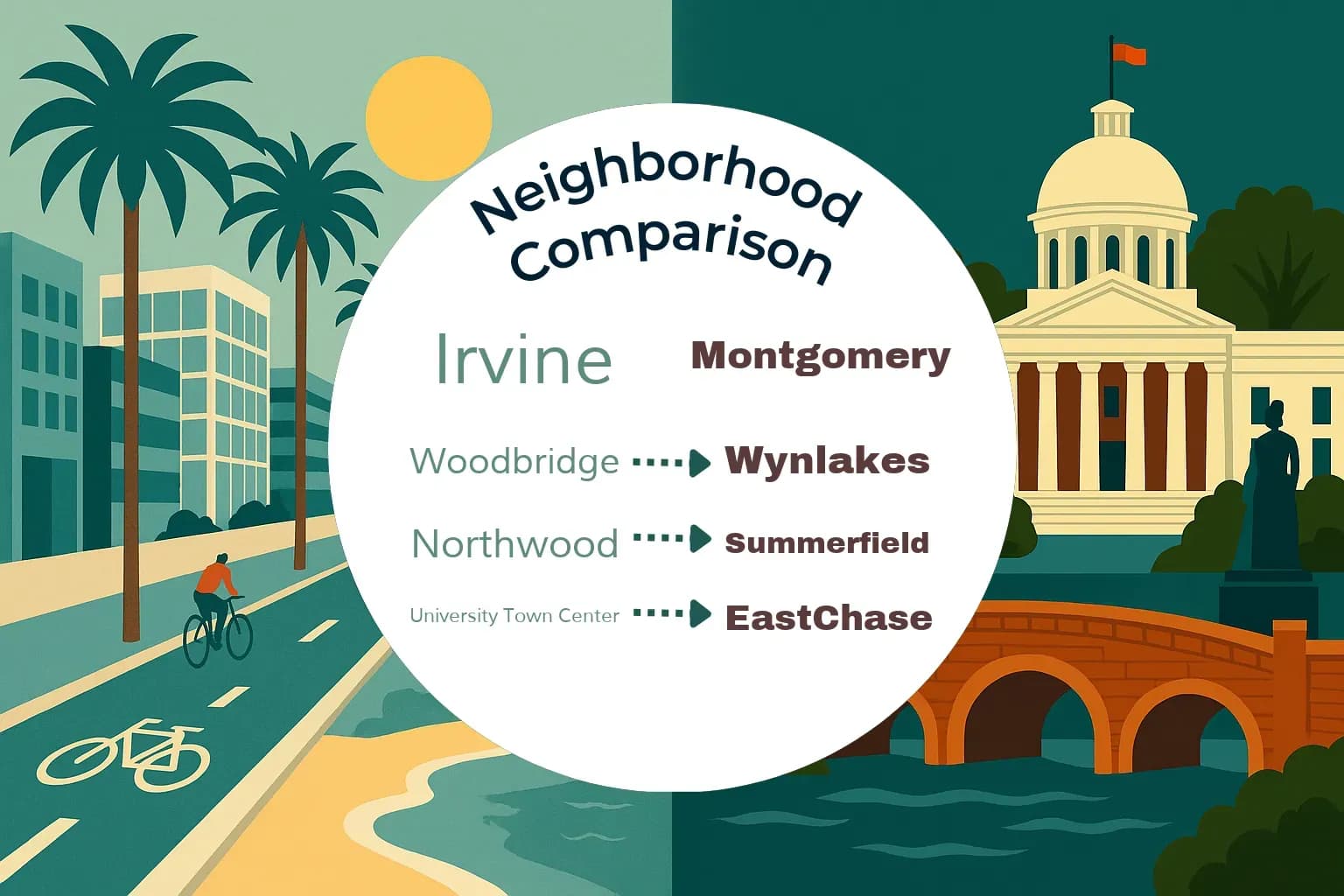 Irvine vs Montgomery Neighborhood Comparison