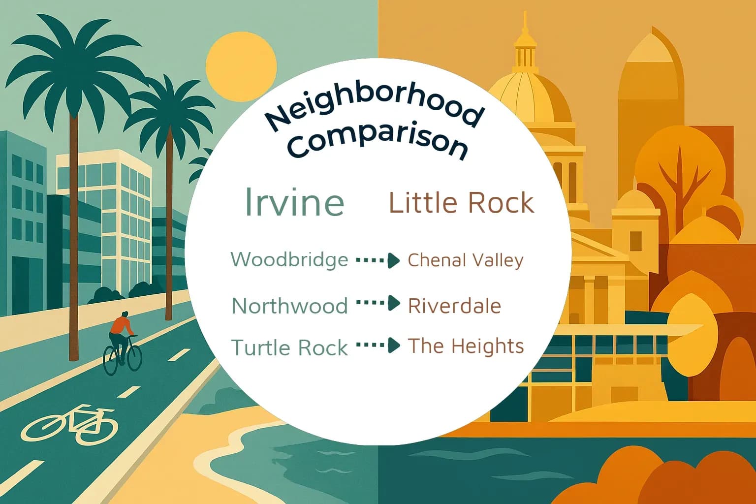 Irvine vs Little Rock Neighborhood Comparison