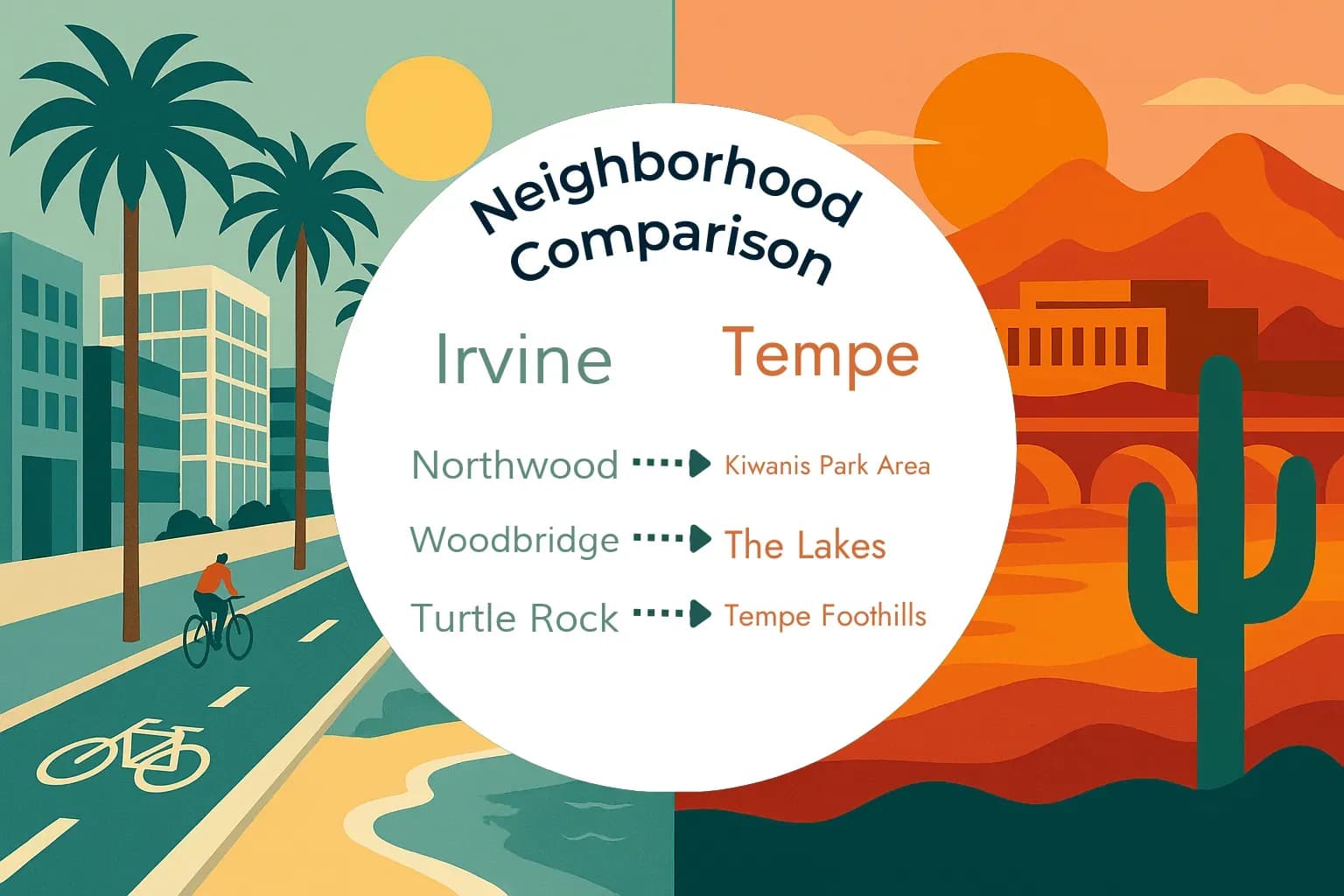 Irvine vs Tempe Neighborhood Comparison