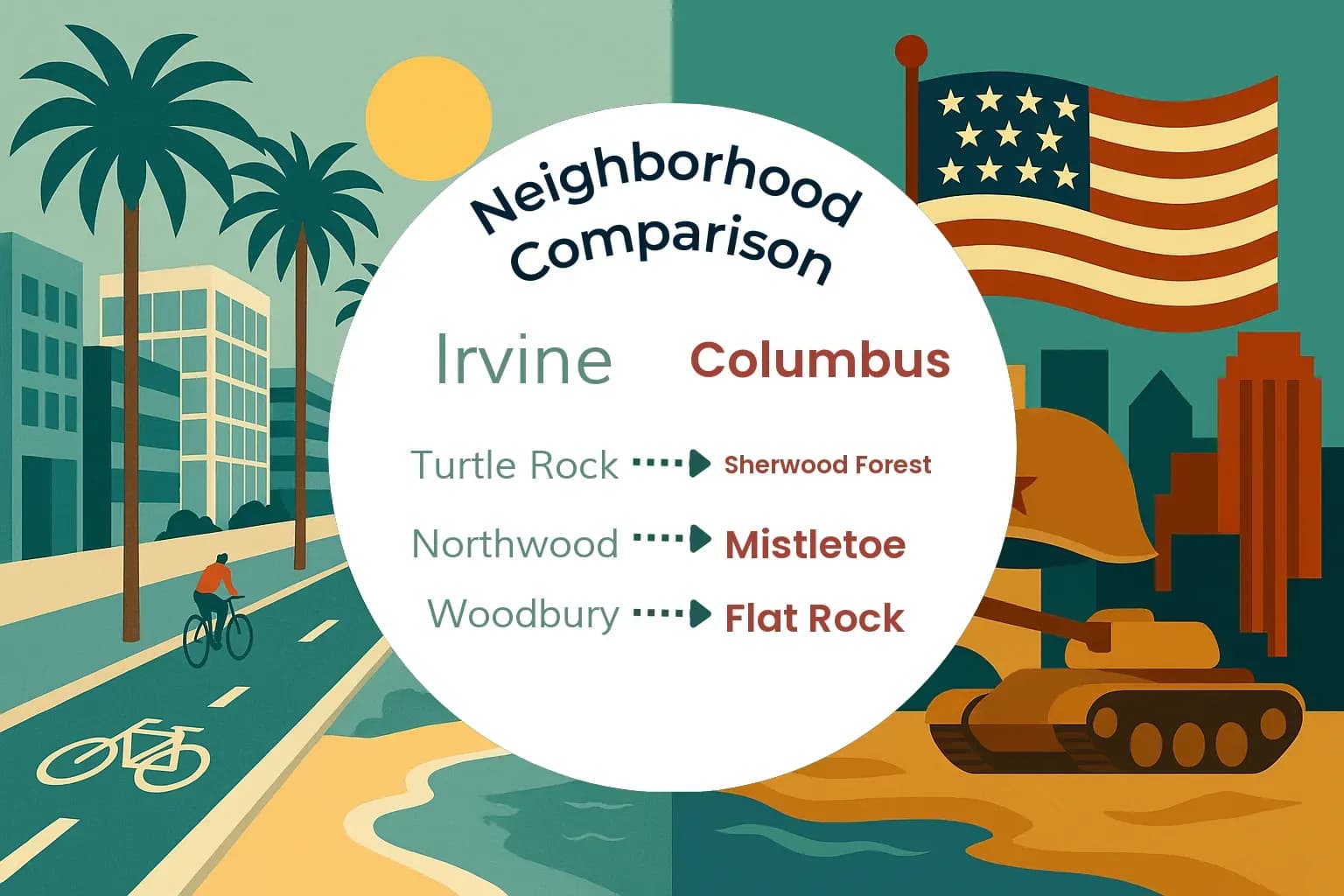 Irvine vs Columbus Neighborhood Comparison