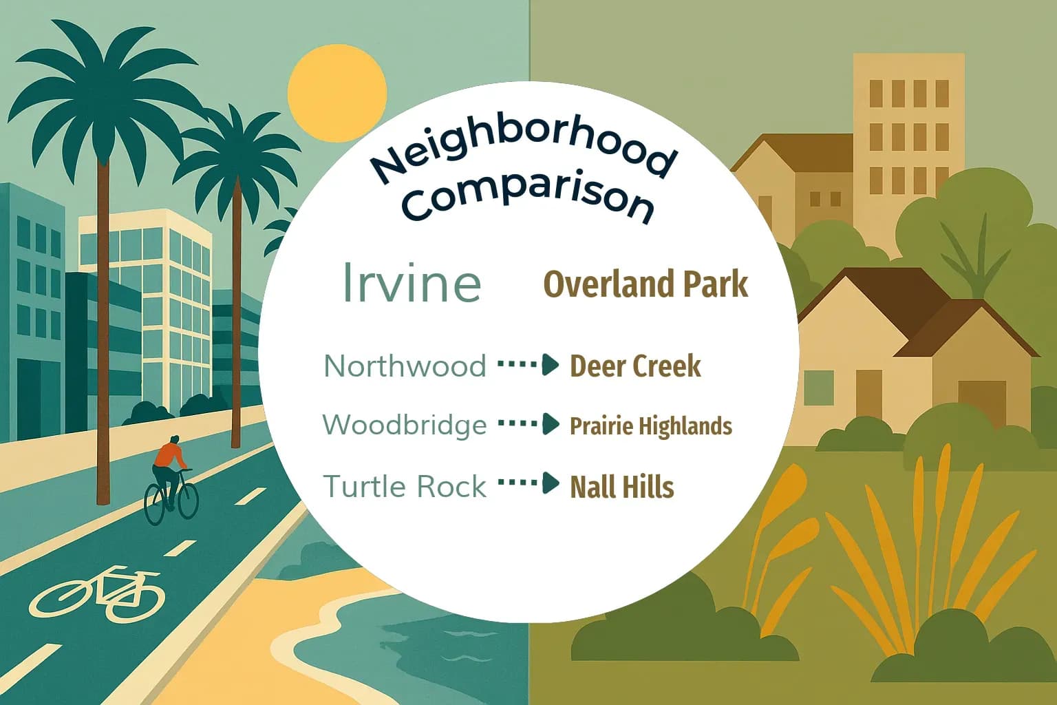 Irvine vs Overland Park Neighborhood Comparison