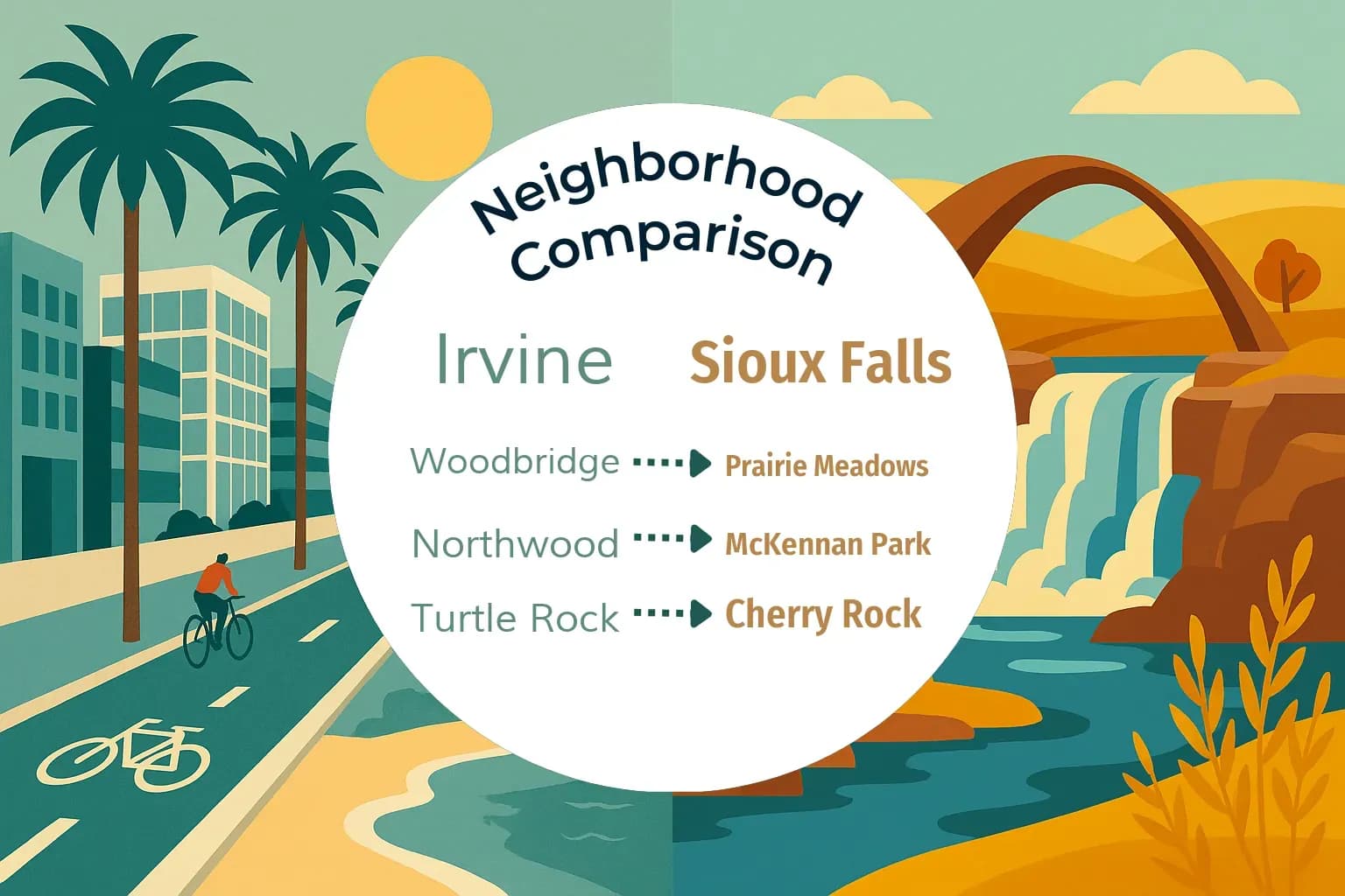 Irvine vs Sioux Falls Neighborhood Comparison