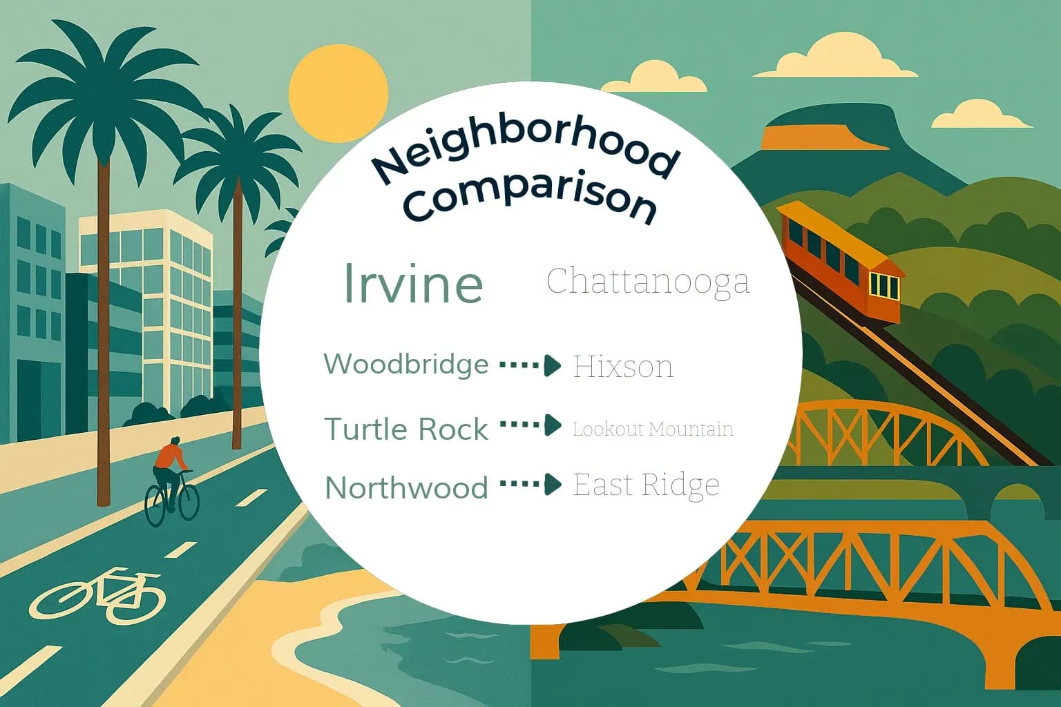 Irvine vs Chattanooga Neighborhood Comparison