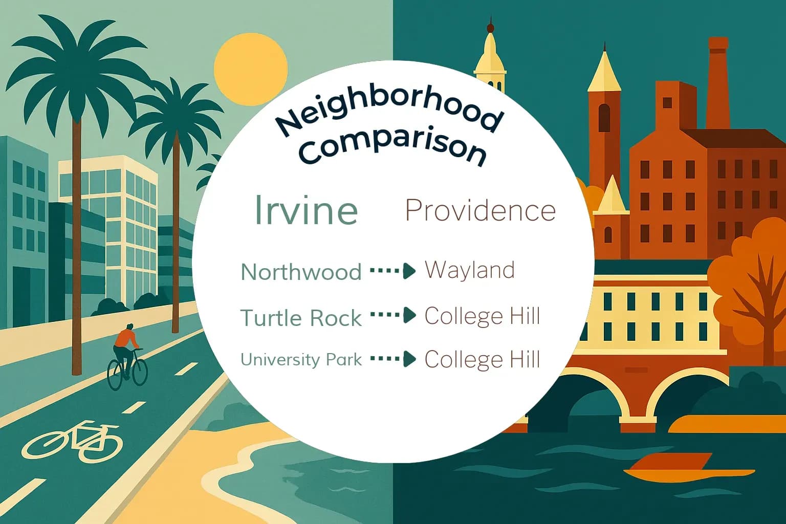 Irvine vs Providence Neighborhood Comparison
