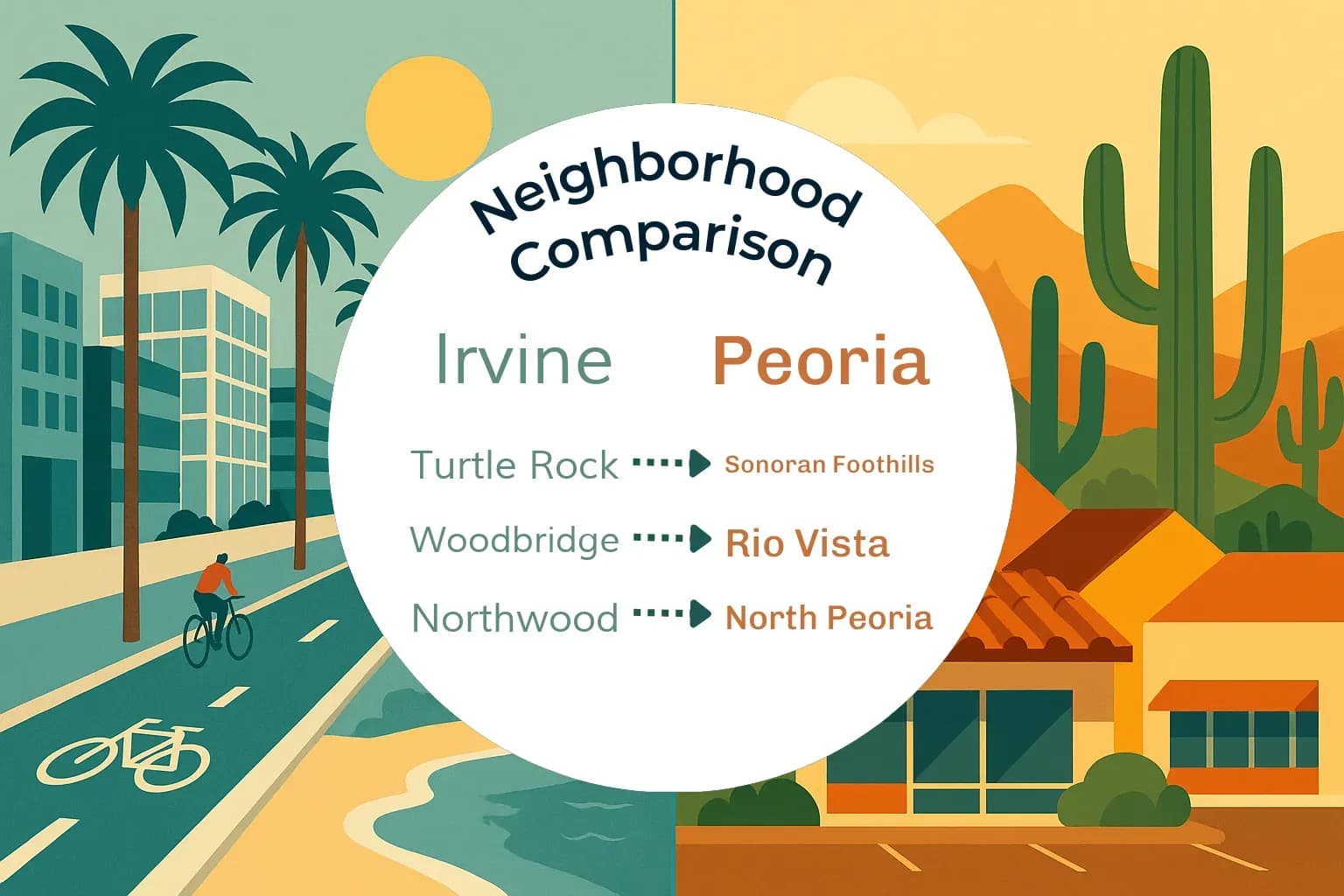 Irvine vs Peoria Neighborhood Comparison