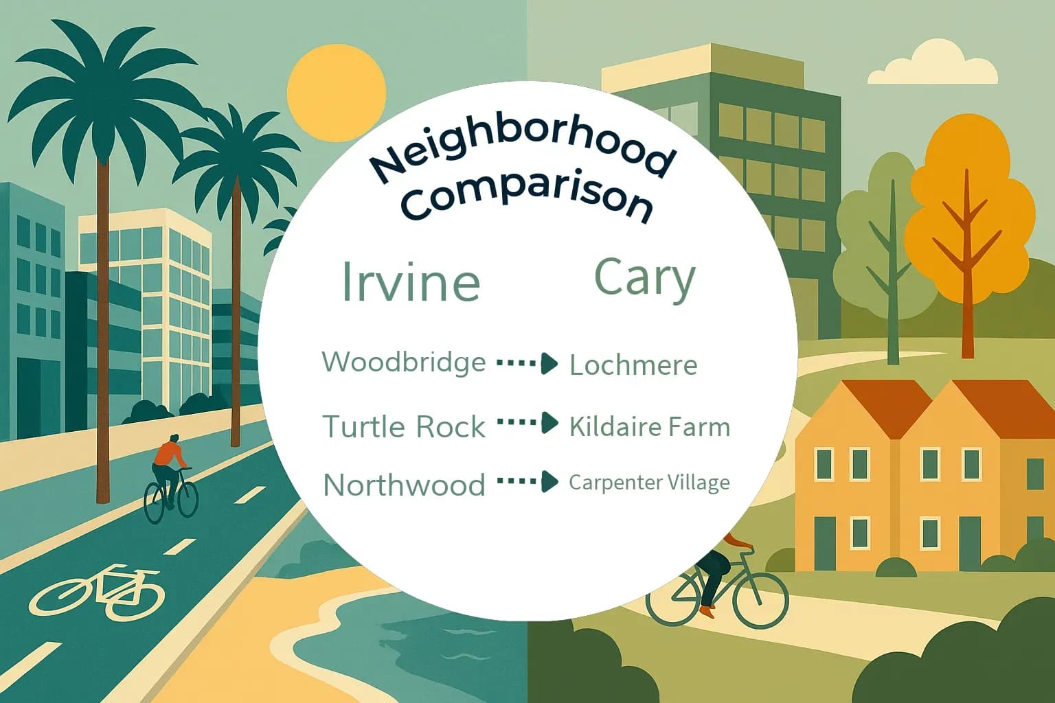 Irvine vs Cary Neighborhood Comparison