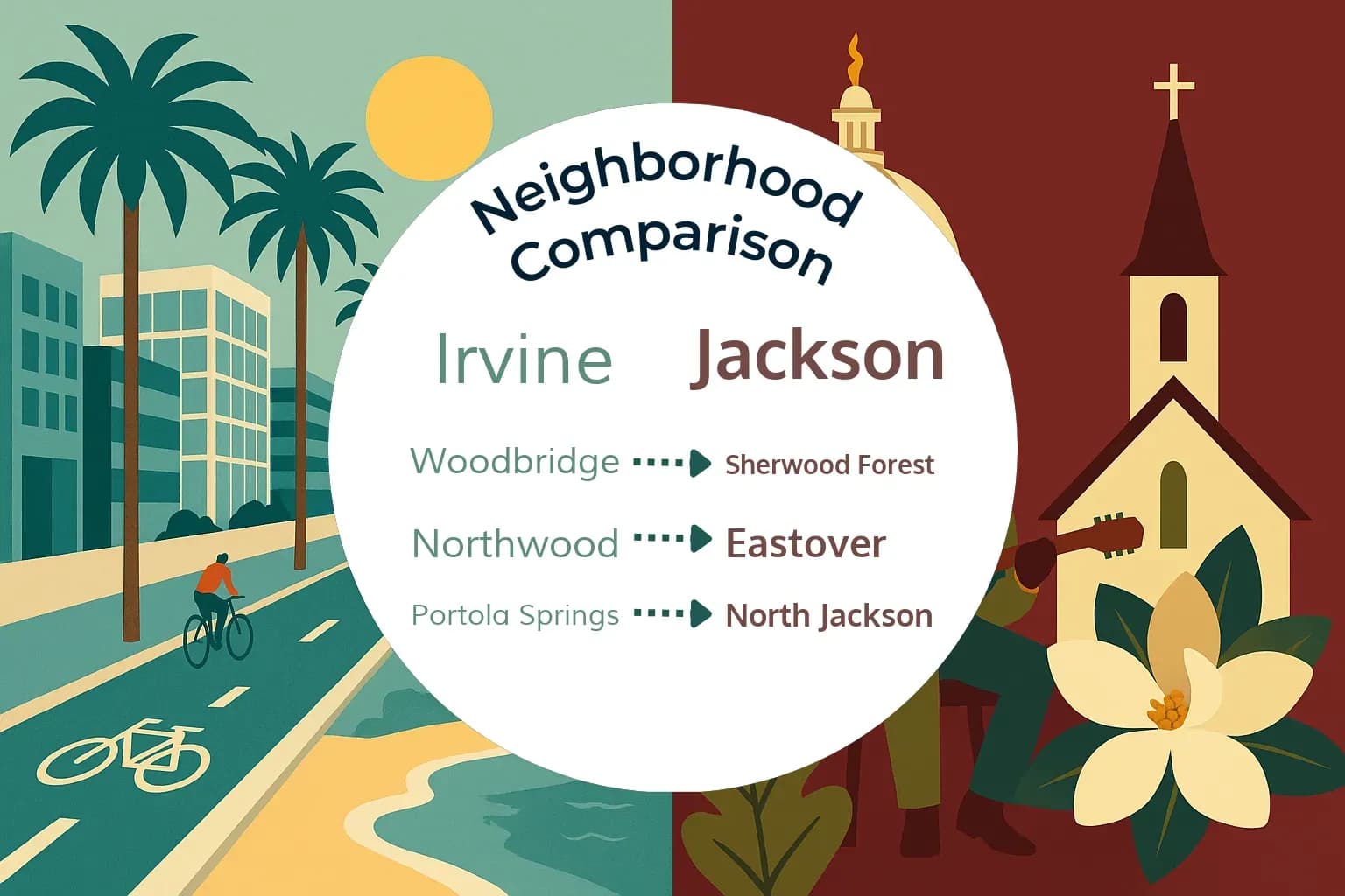 Irvine vs Jackson Neighborhood Comparison