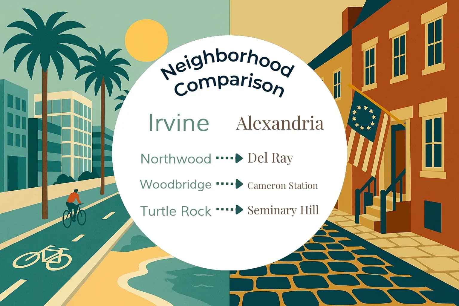 Irvine vs Alexandria Neighborhood Comparison