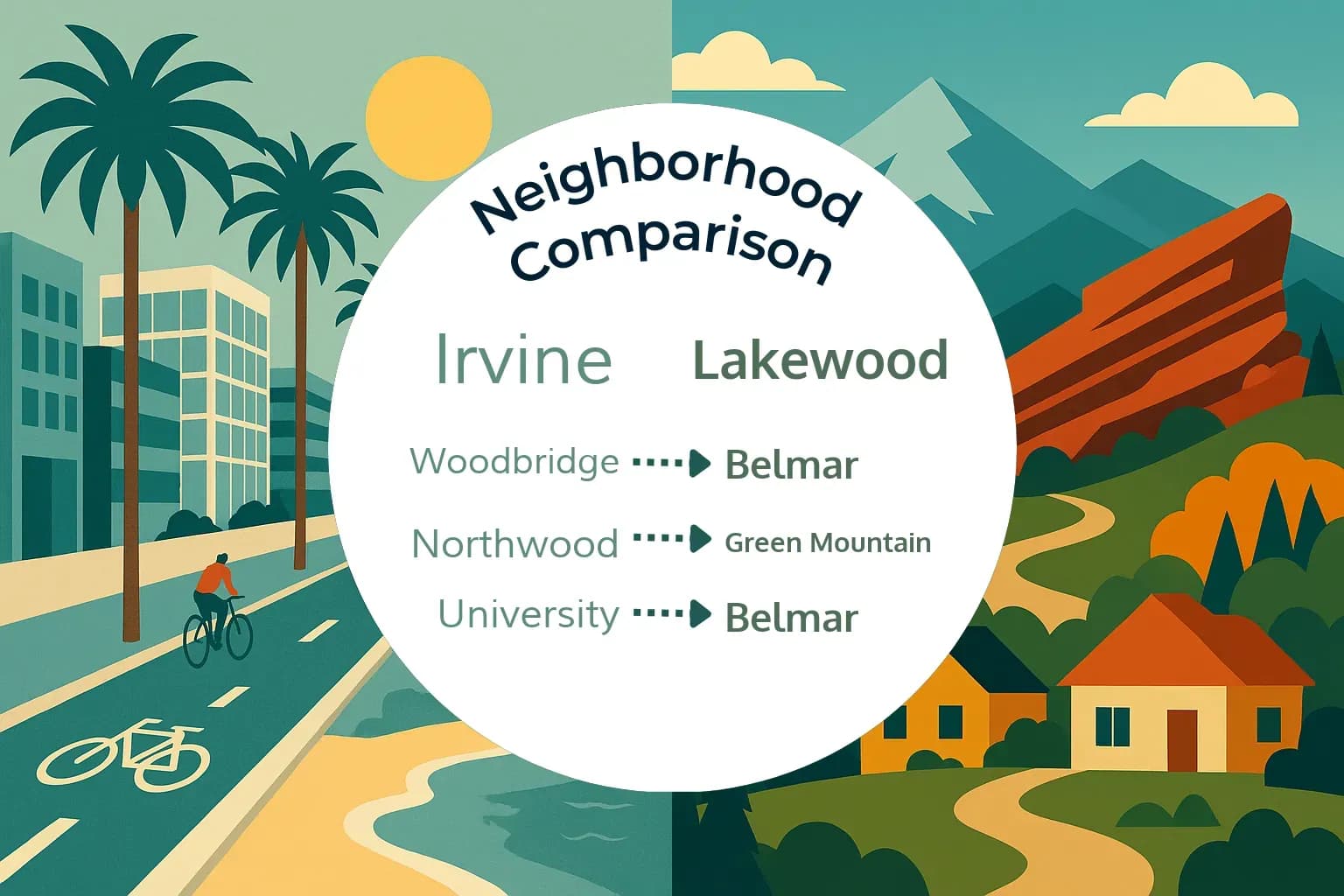 Irvine vs Lakewood Neighborhood Comparison