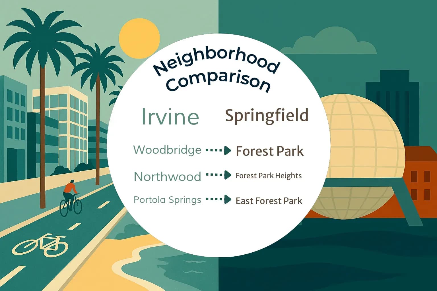 Irvine vs Springfield Neighborhood Comparison