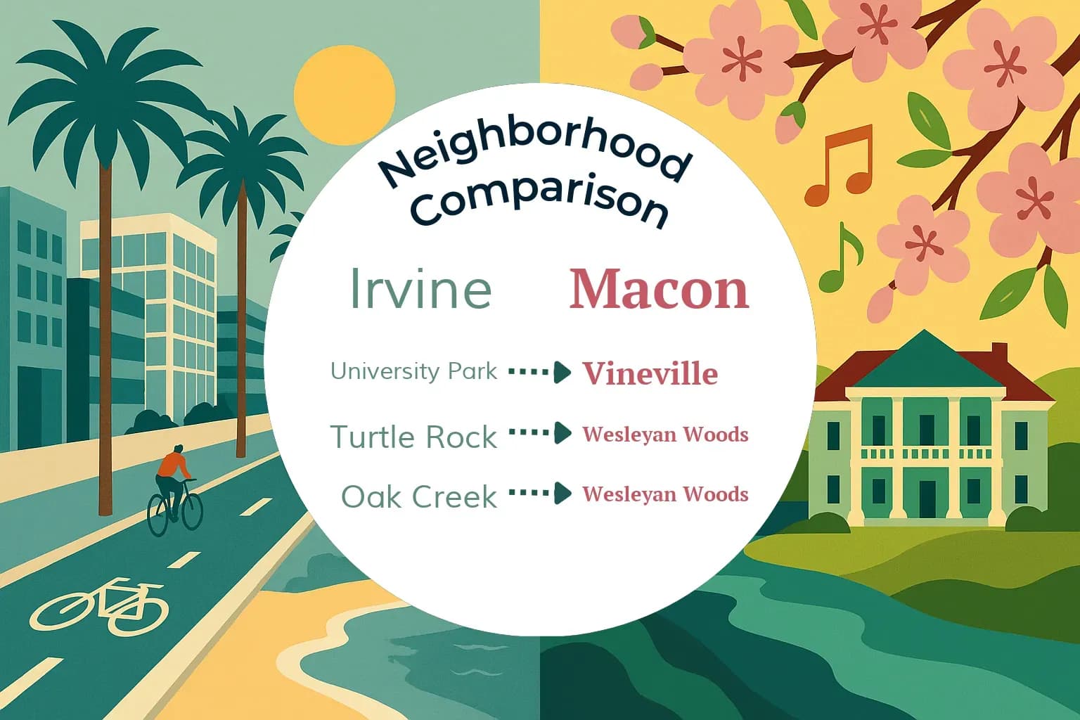 Irvine vs Macon Neighborhood Comparison