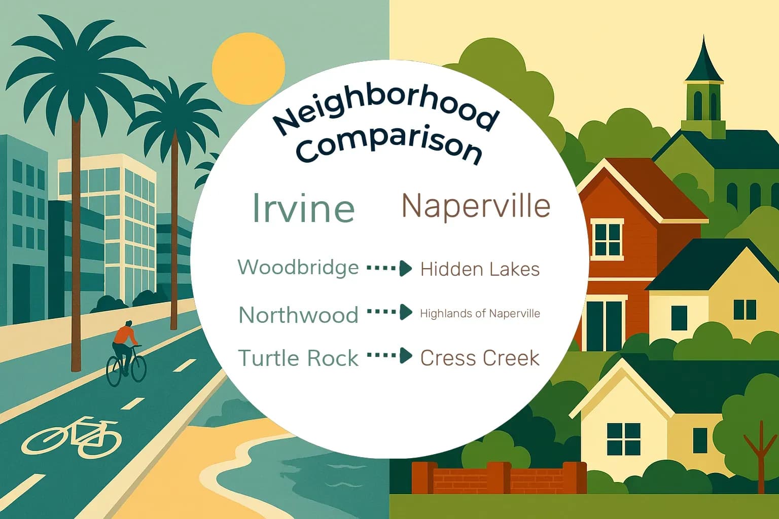 Irvine vs Naperville Neighborhood Comparison