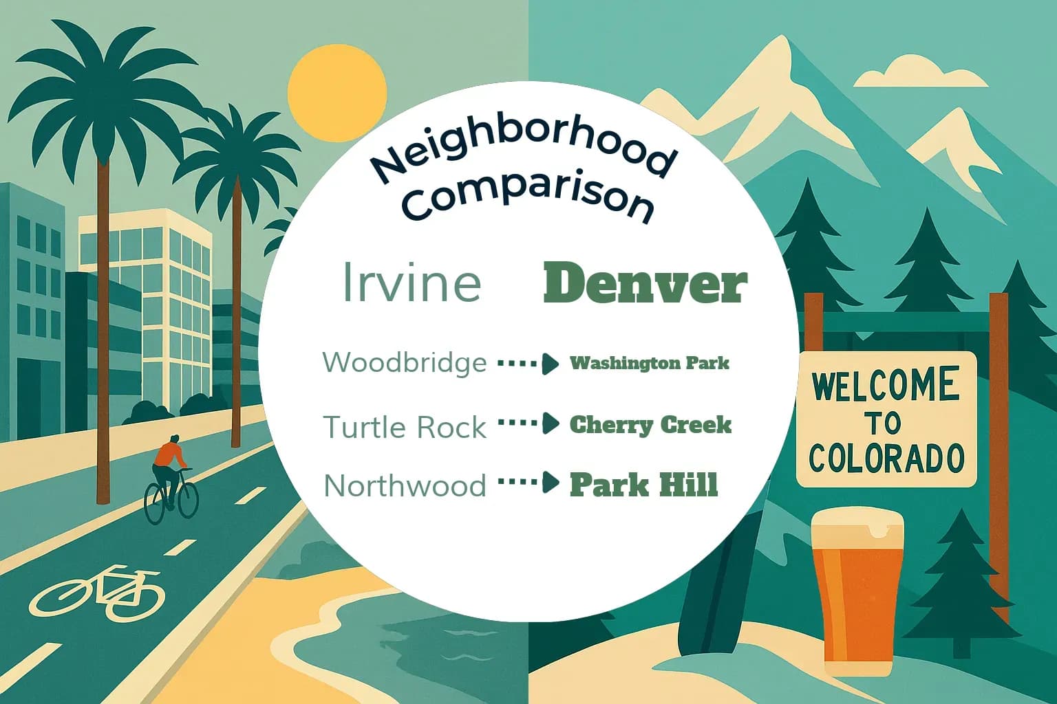Irvine vs Denver Neighborhood Comparison