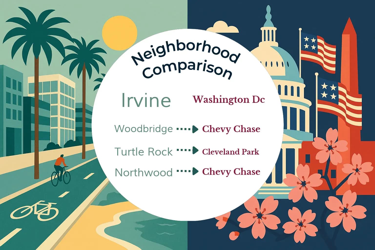 Irvine vs Washington DC Neighborhood Comparison