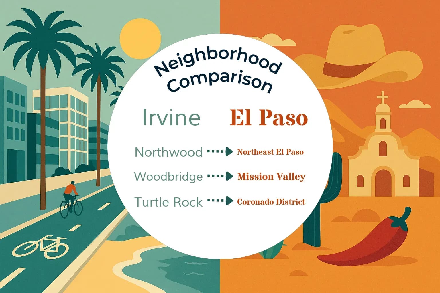 Irvine vs El Paso Neighborhood Comparison