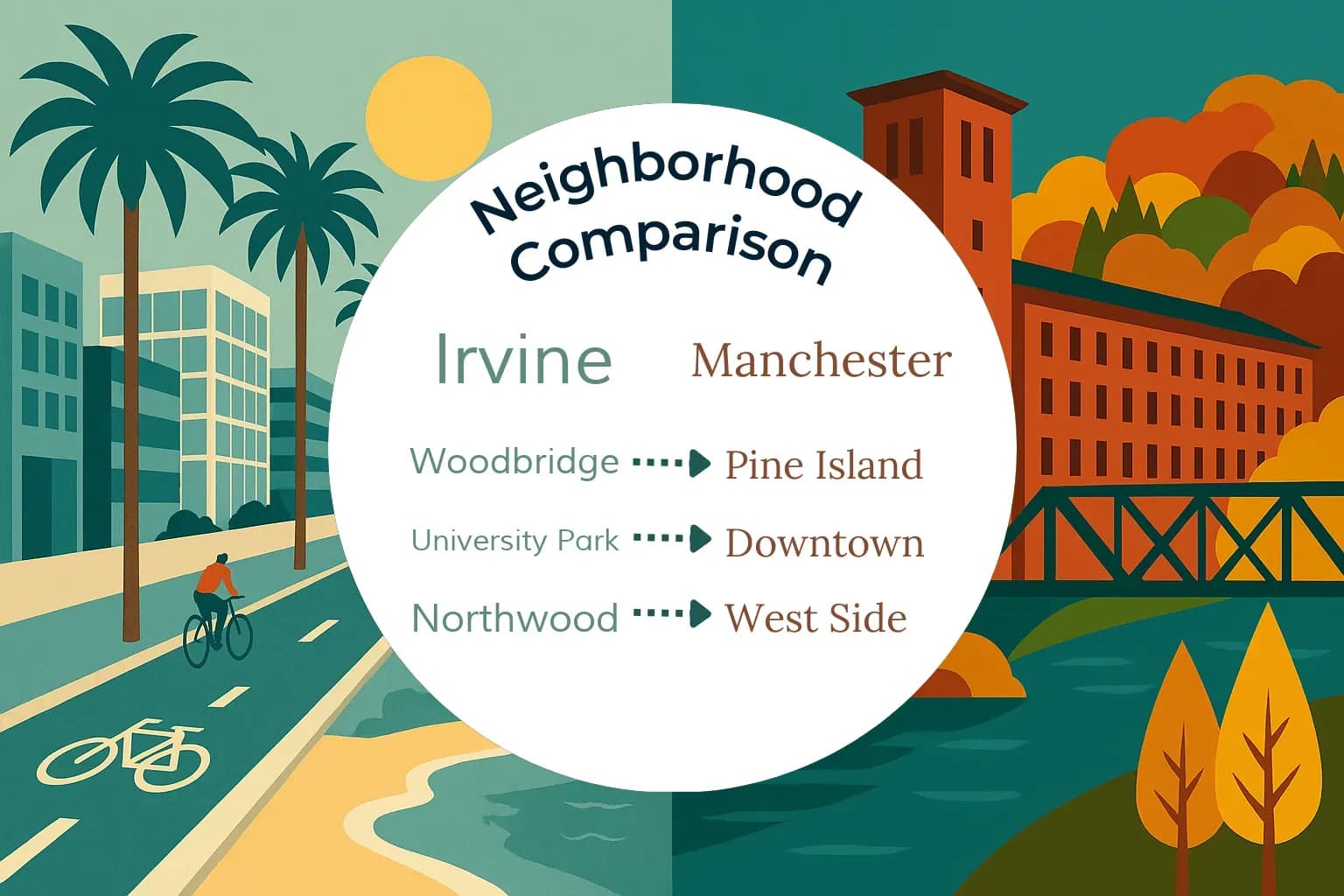 Irvine vs Manchester Neighborhood Comparison
