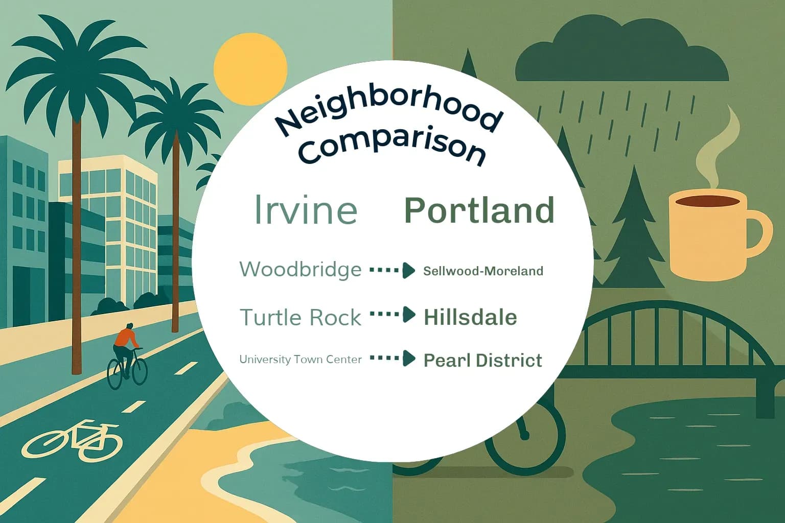 Irvine vs Portland Neighborhood Comparison