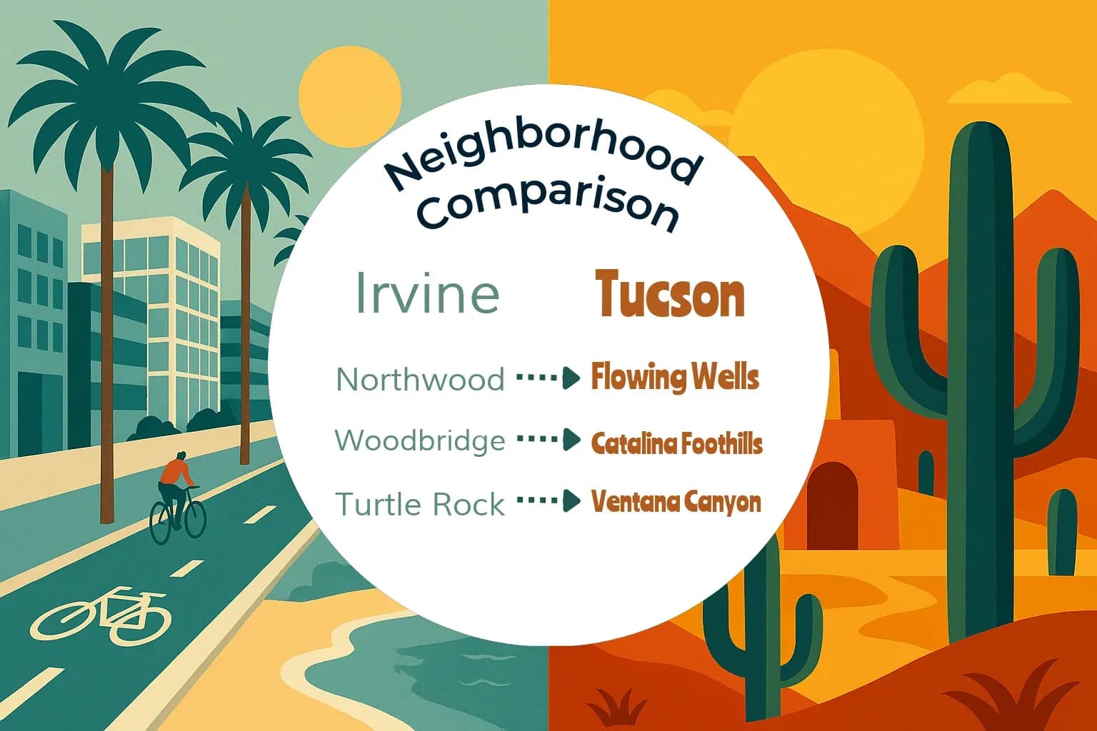 Irvine vs Tucson Neighborhood Comparison