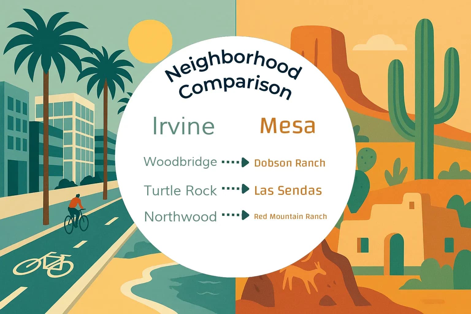 Irvine vs Mesa Neighborhood Comparison