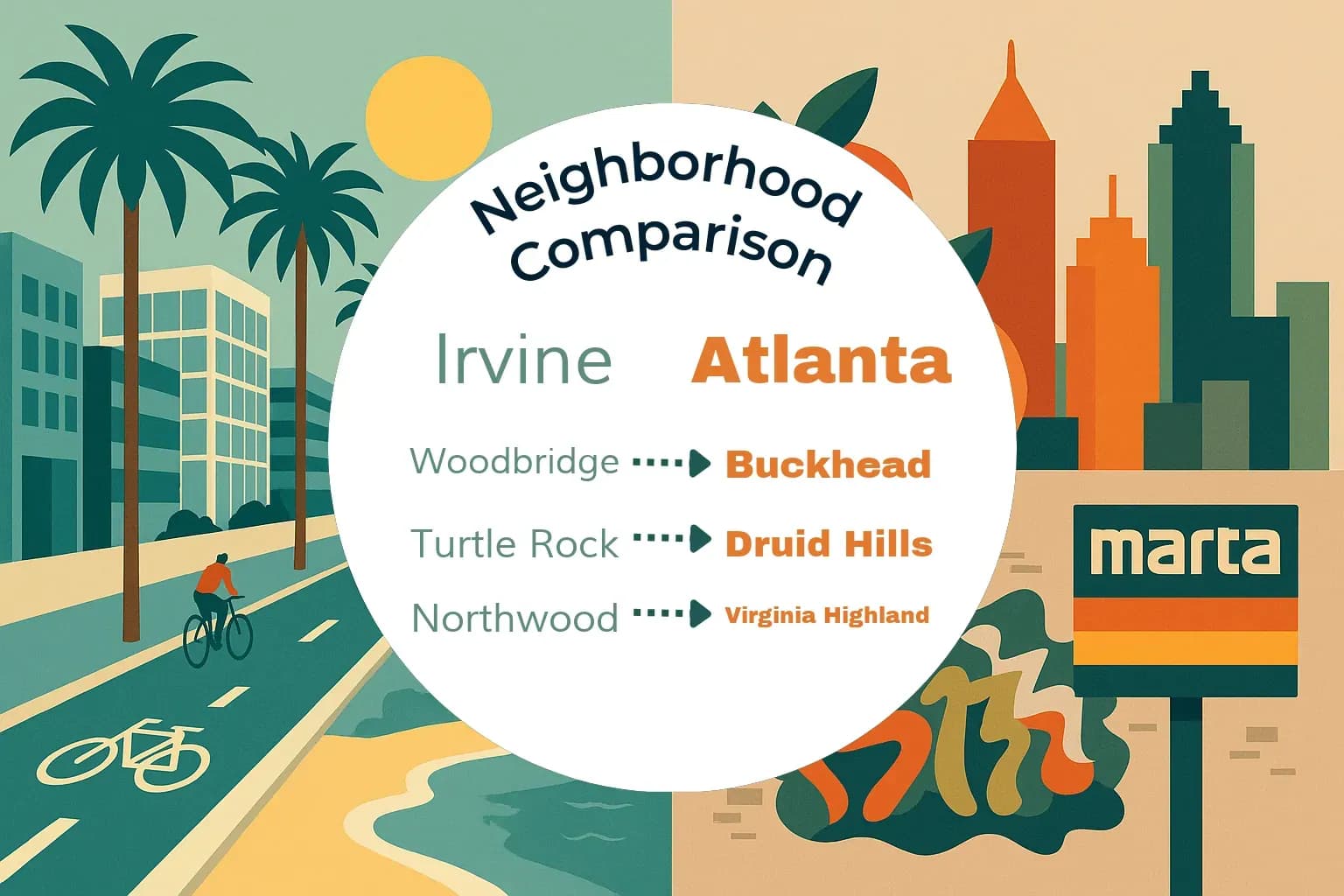 Irvine vs Atlanta Neighborhood Comparison