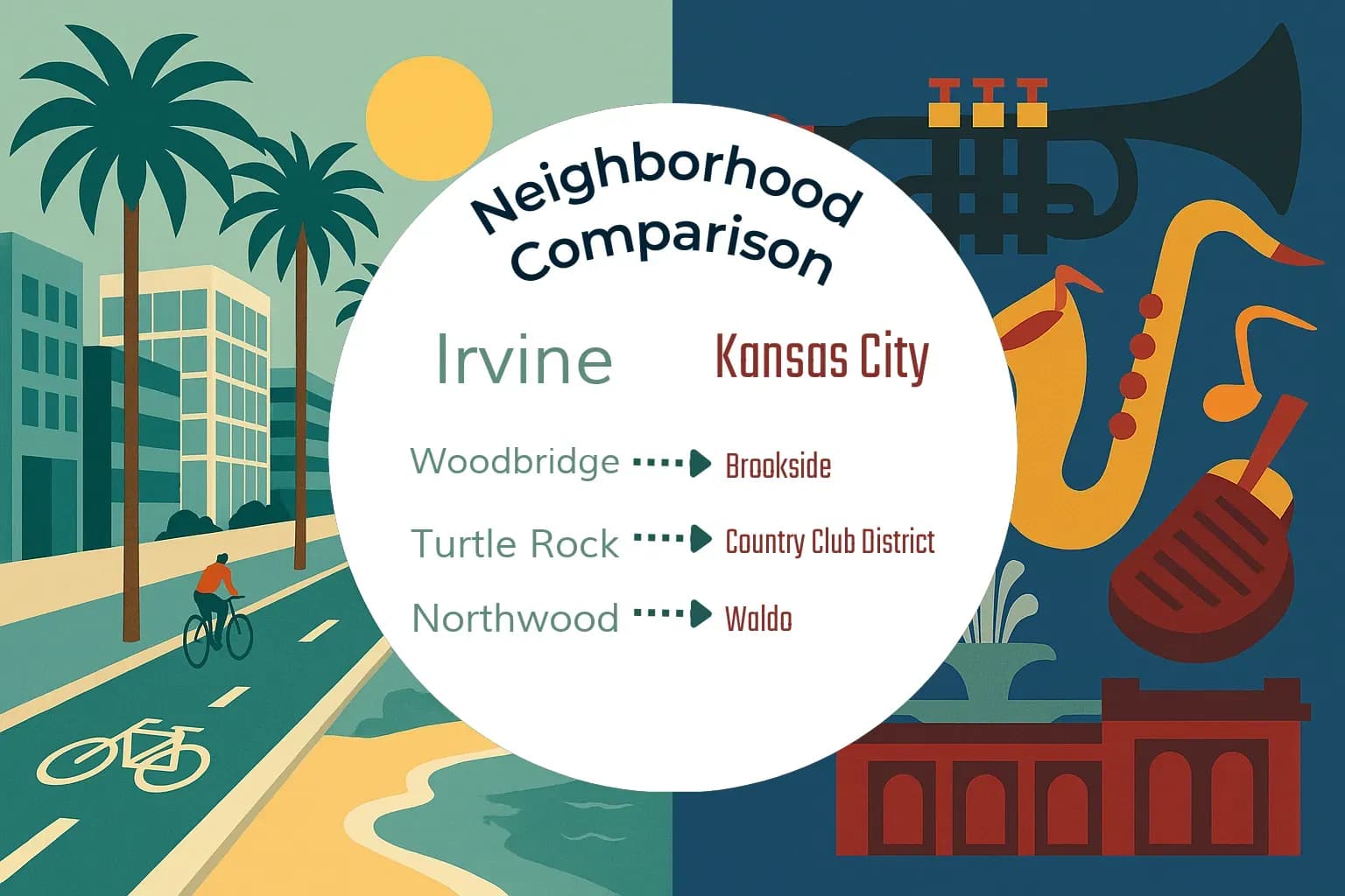 Irvine vs Kansas City Neighborhood Comparison