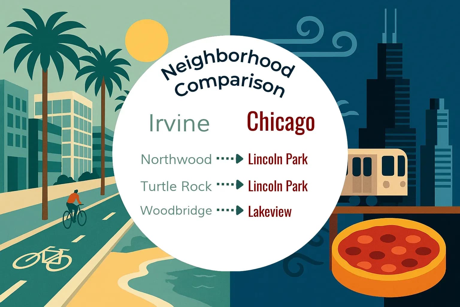 Irvine vs Chicago Neighborhood Comparison