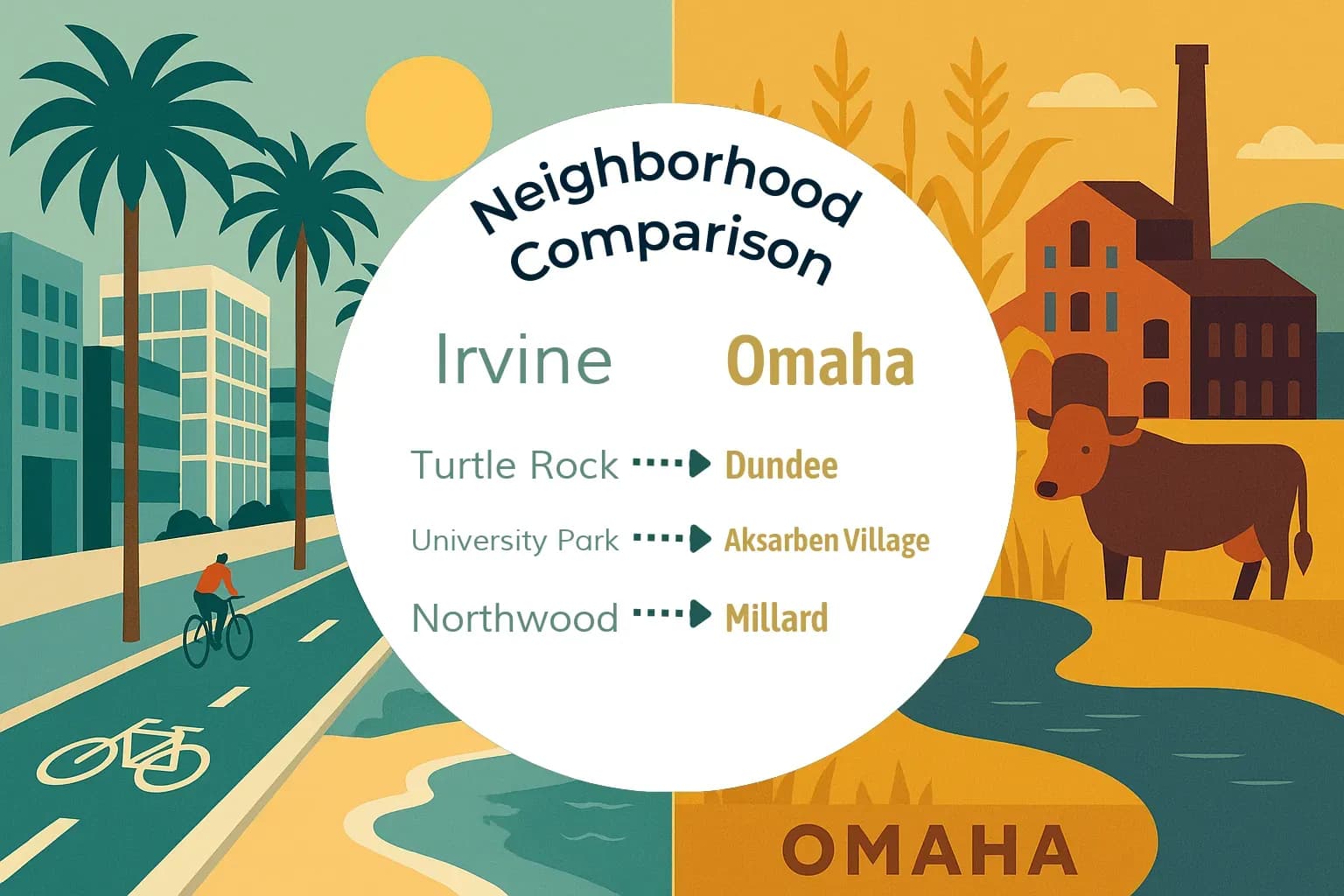 Irvine vs Omaha Neighborhood Comparison