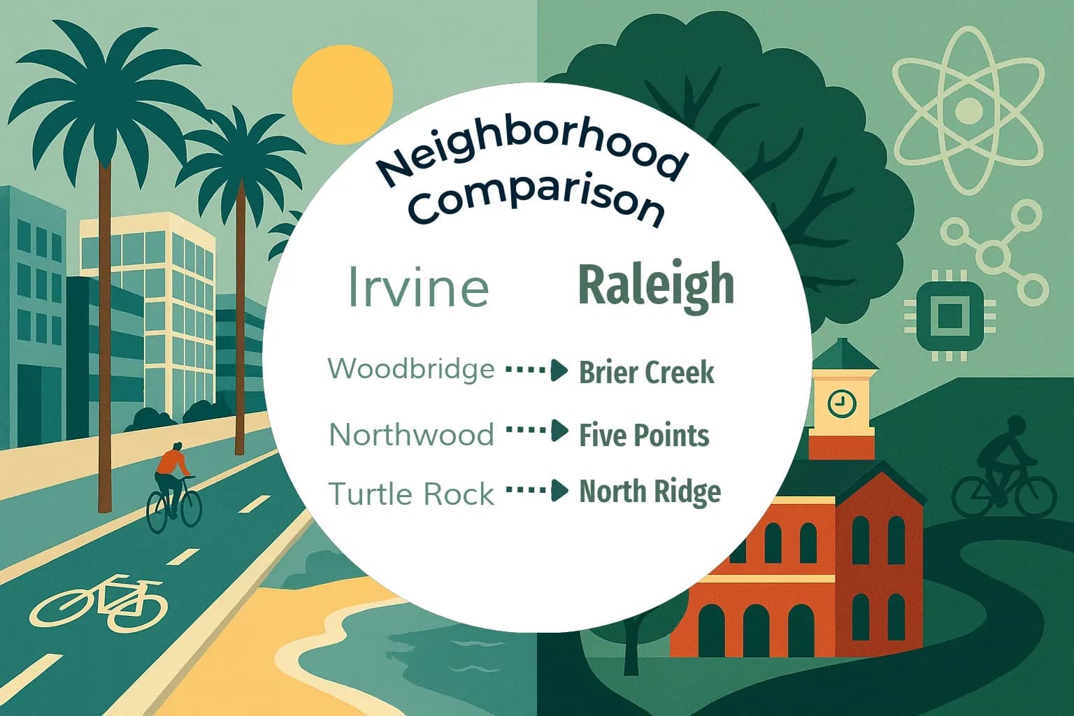 Irvine vs Raleigh Neighborhood Comparison