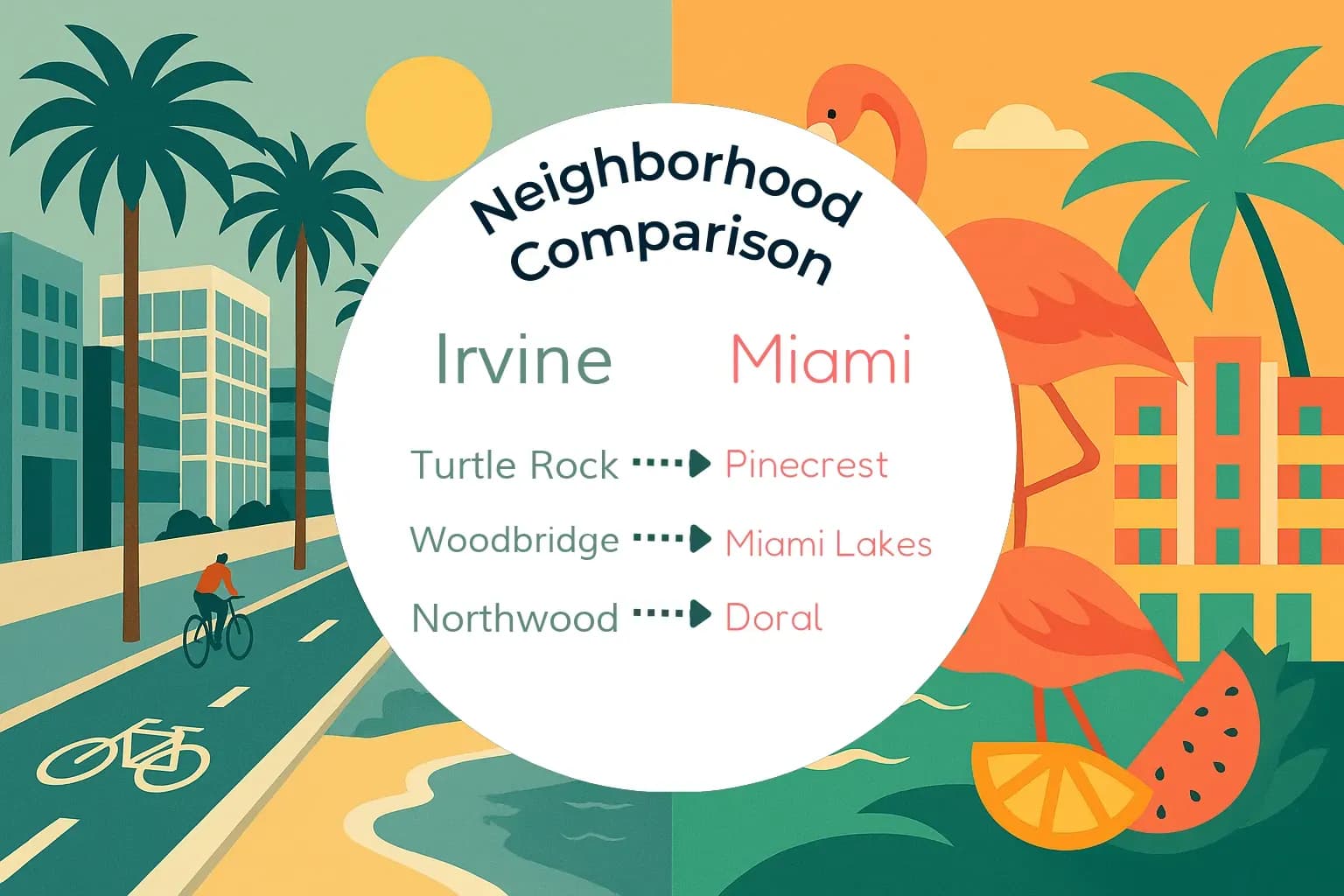 Irvine vs Miami Neighborhood Comparison