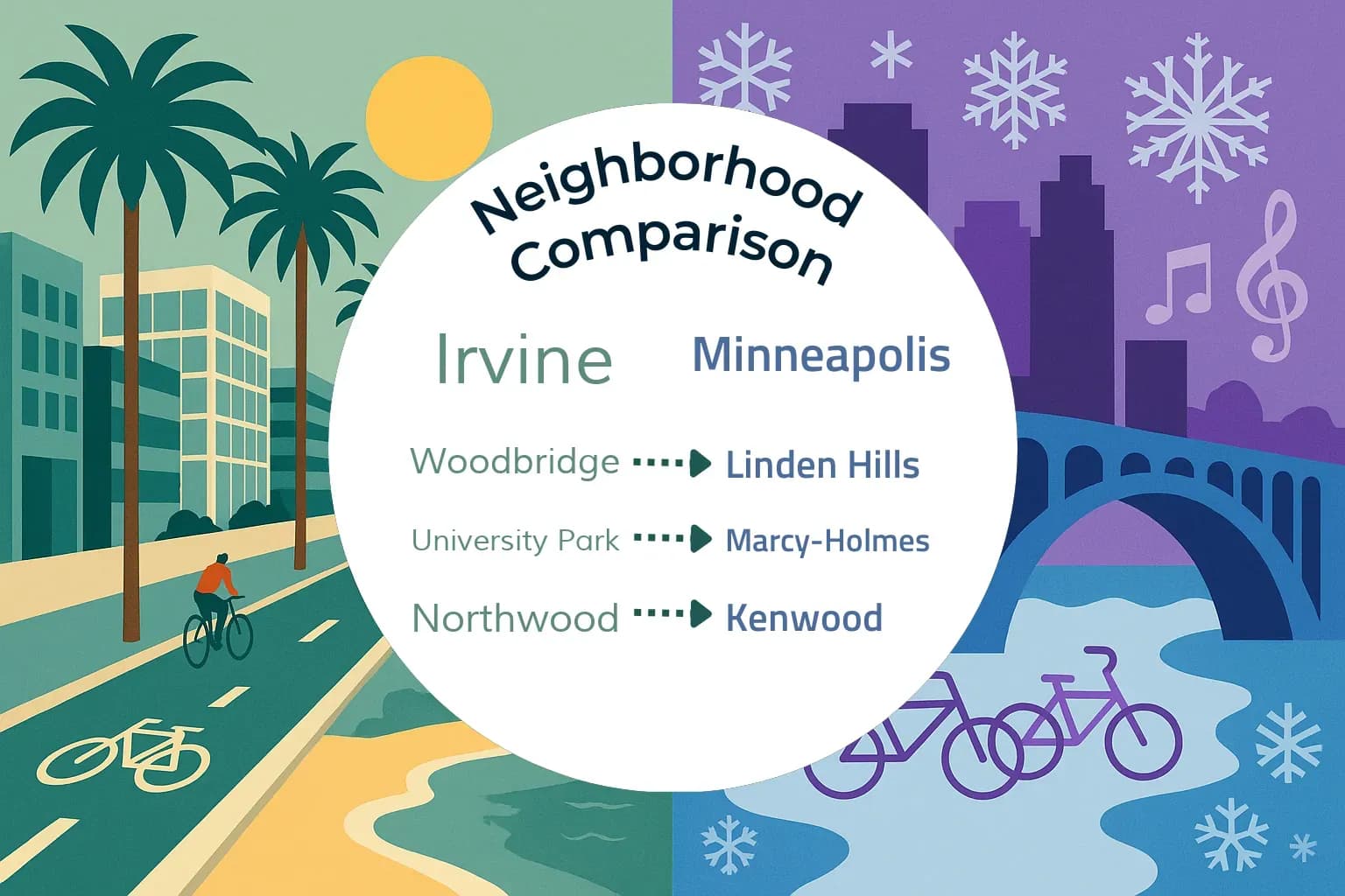 Irvine vs Minneapolis Neighborhood Comparison