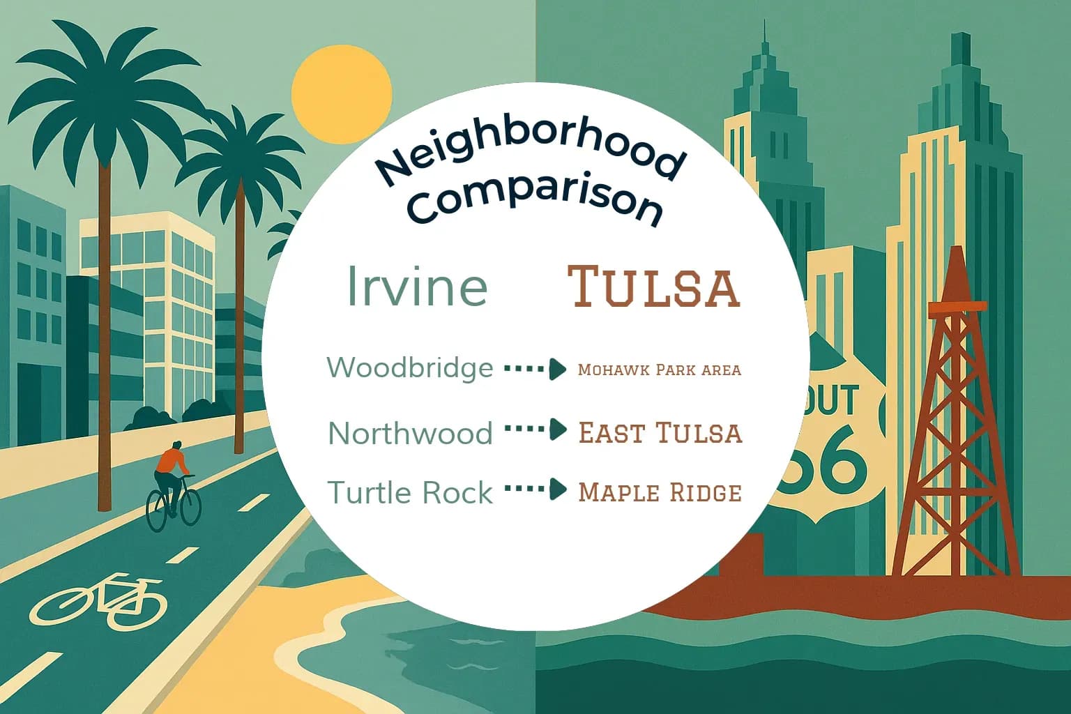 Irvine vs Tulsa Neighborhood Comparison