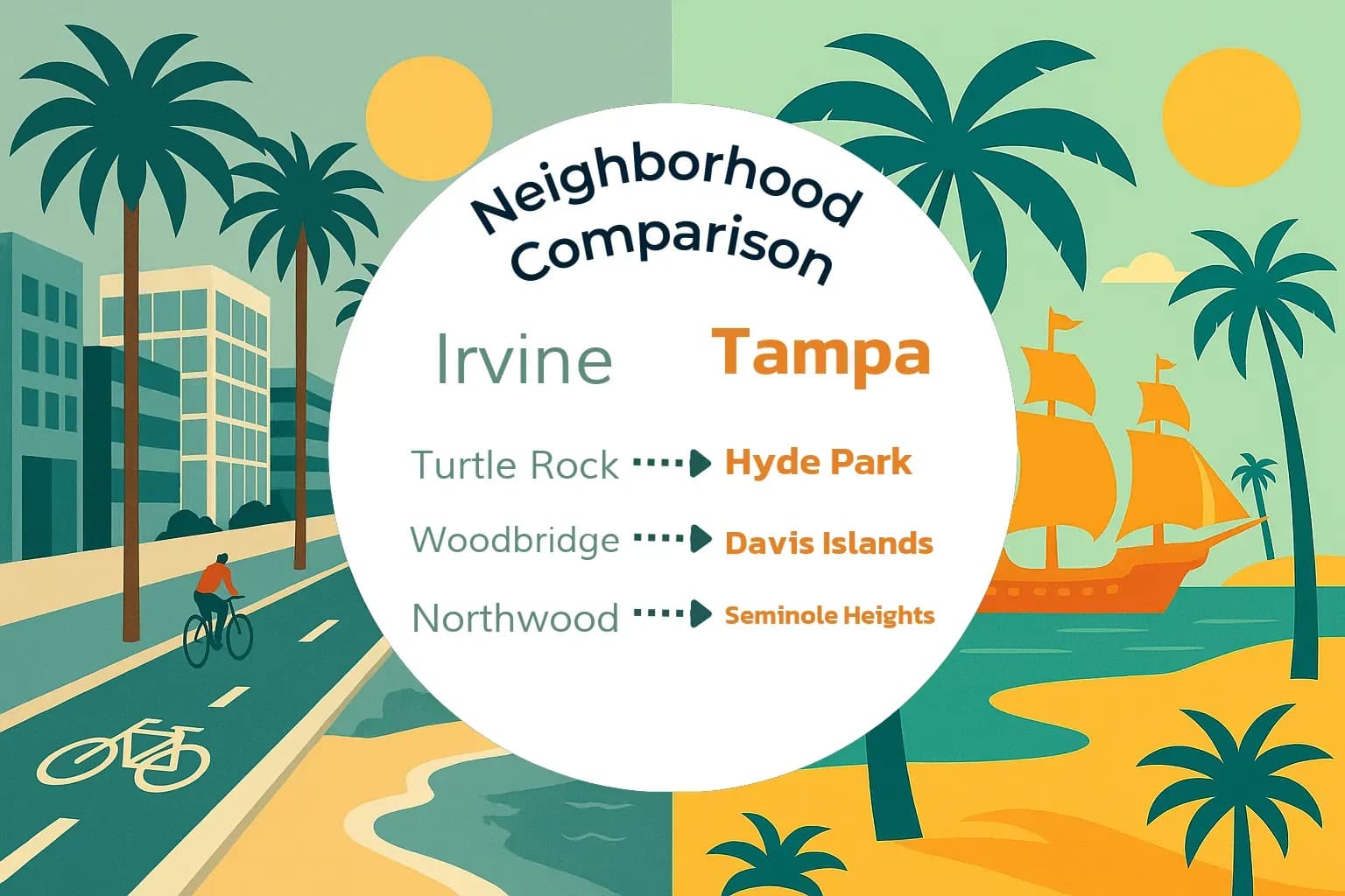 Irvine vs Tampa Neighborhood Comparison