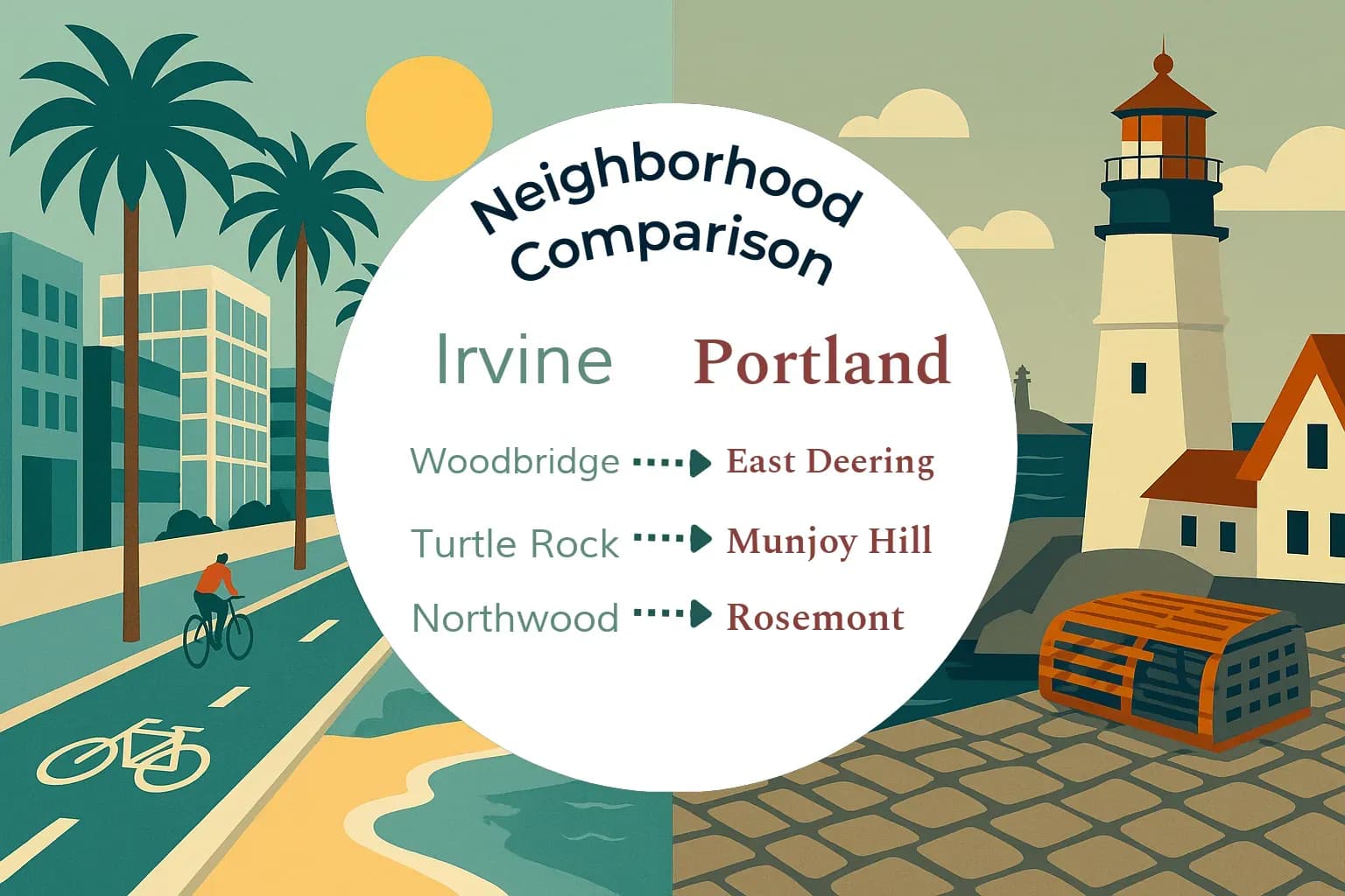 Irvine vs Portland Neighborhood Comparison