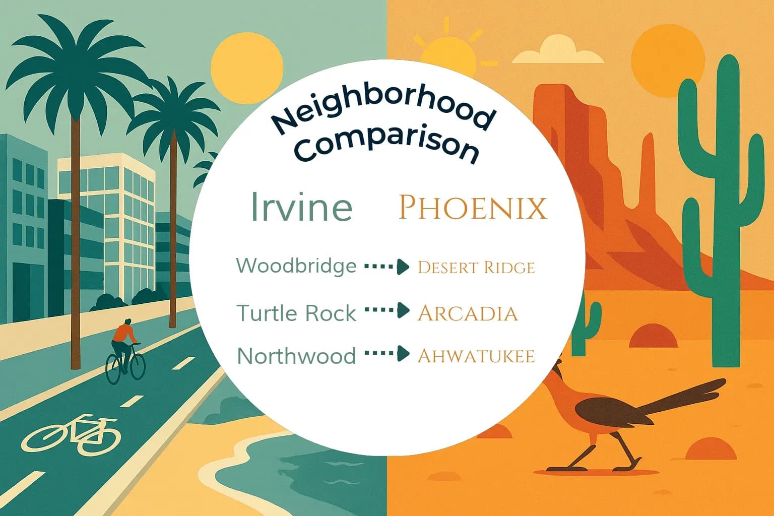 Irvine vs Phoenix Neighborhood Comparison