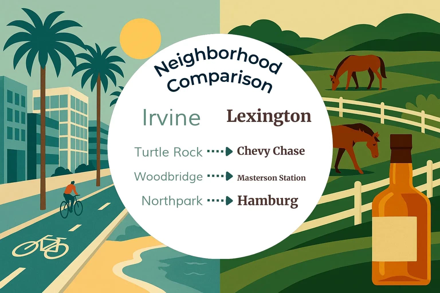 Irvine vs Lexington Neighborhood Comparison