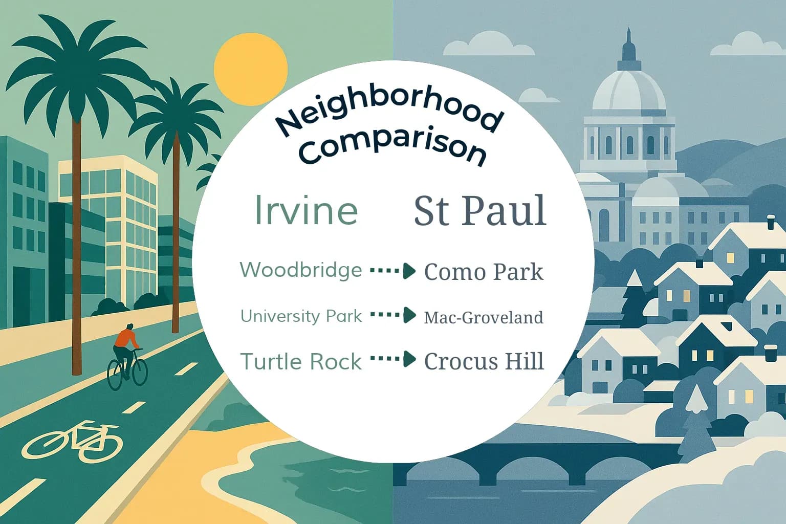 Irvine vs St. Paul Neighborhood Comparison