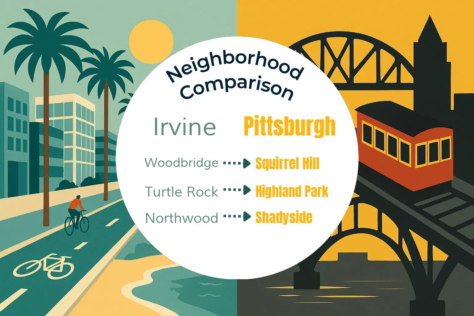 Irvine vs Pittsburgh Neighborhood Comparison