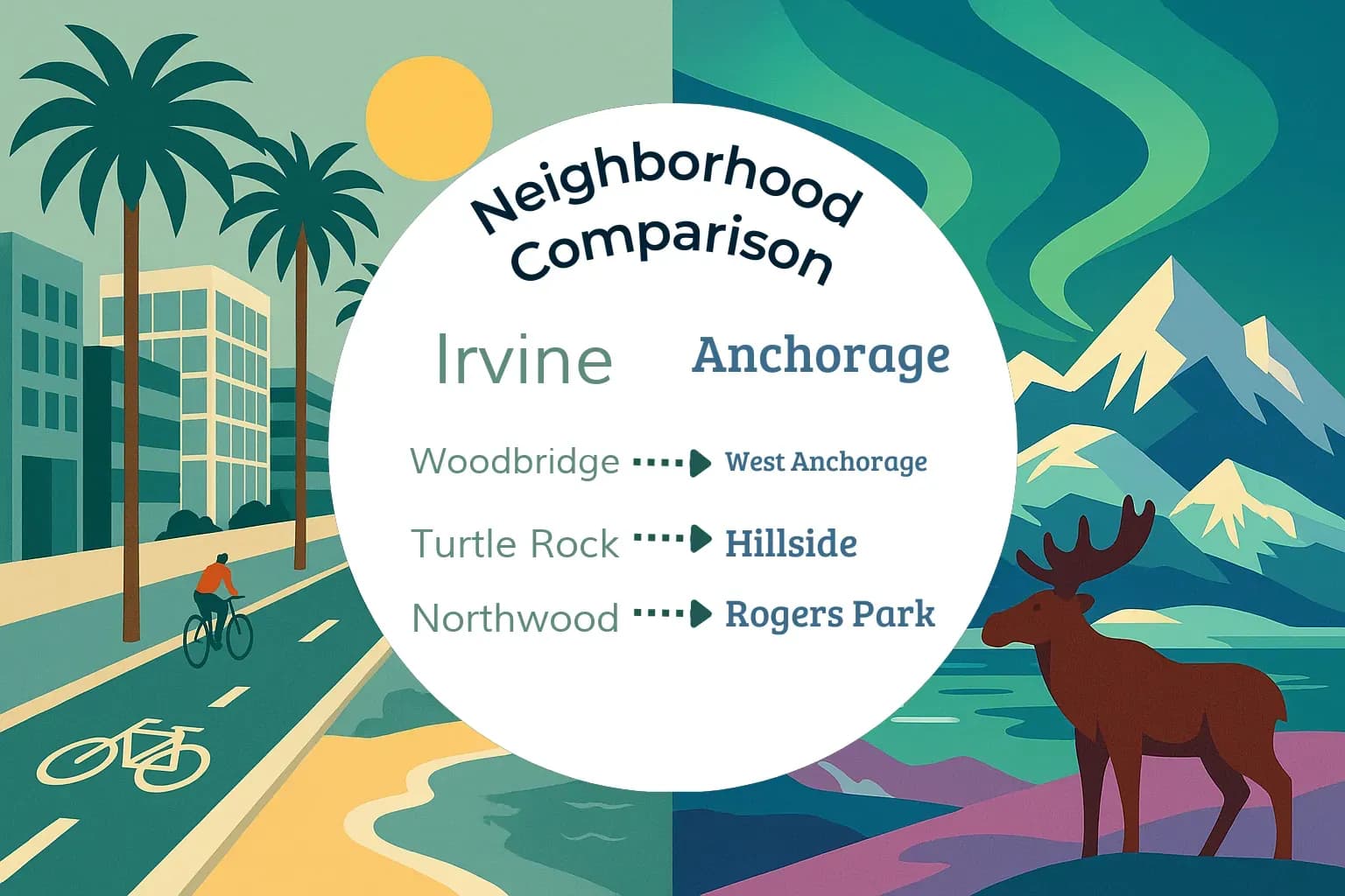 Irvine vs Anchorage Neighborhood Comparison