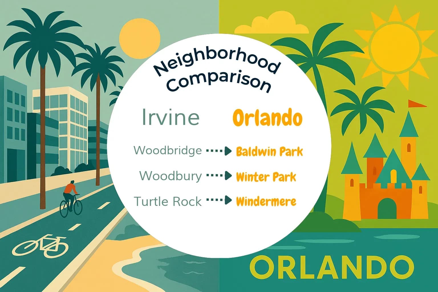 Irvine vs Orlando Neighborhood Comparison