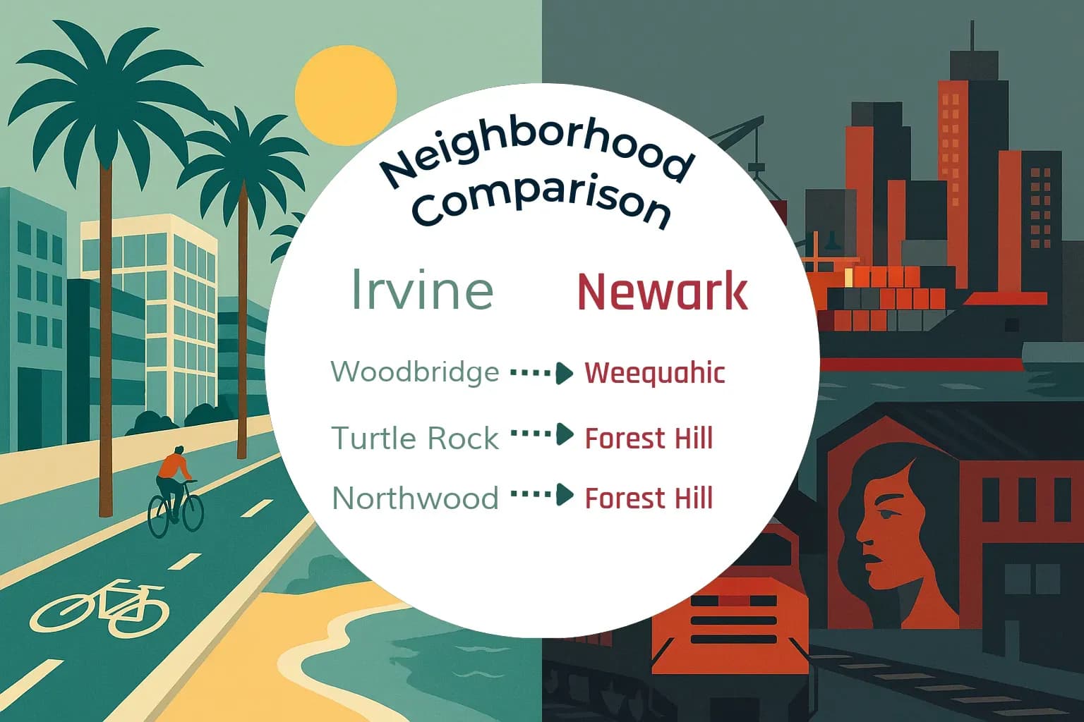 Irvine vs Newark Neighborhood Comparison