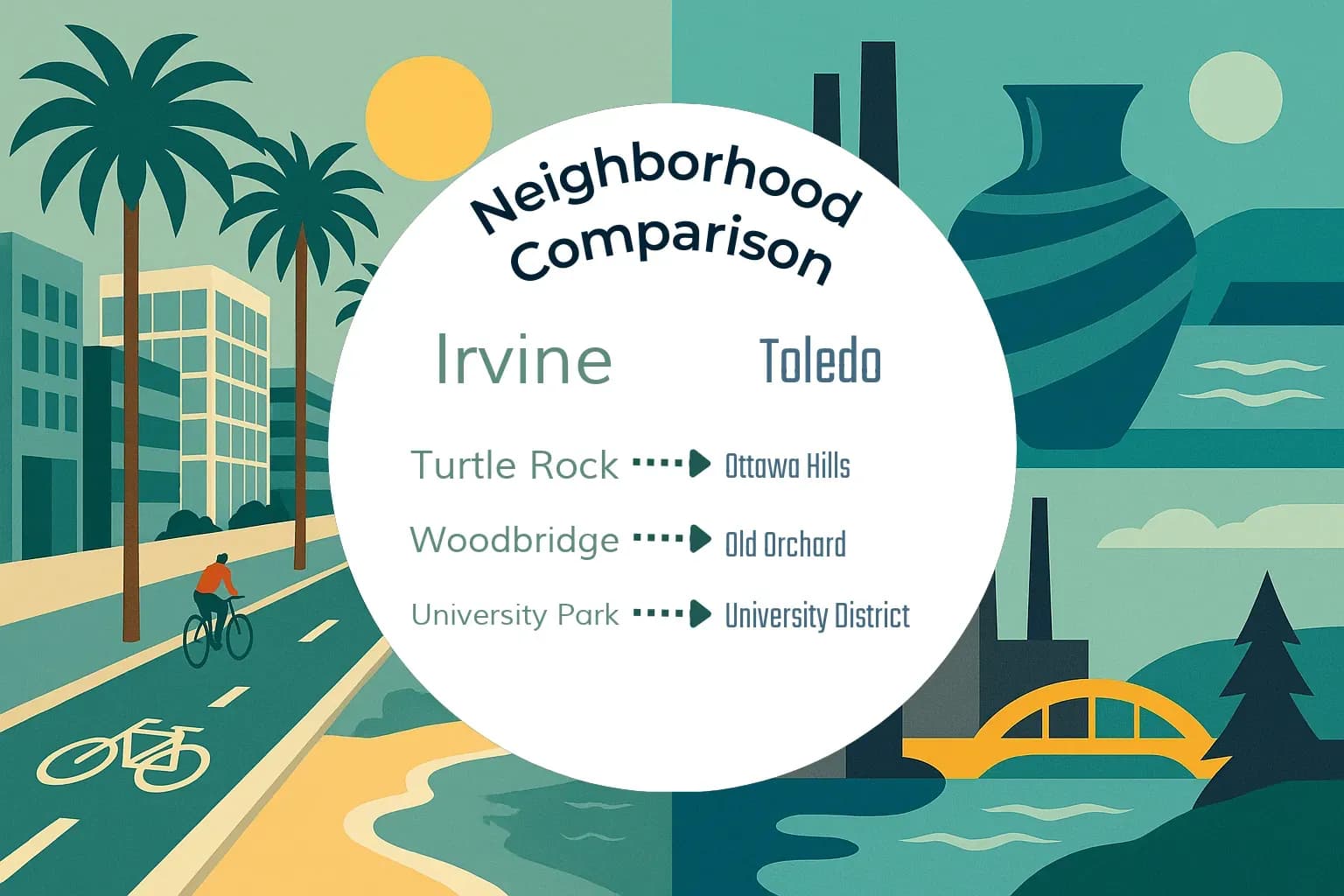 Irvine vs Toledo Neighborhood Comparison