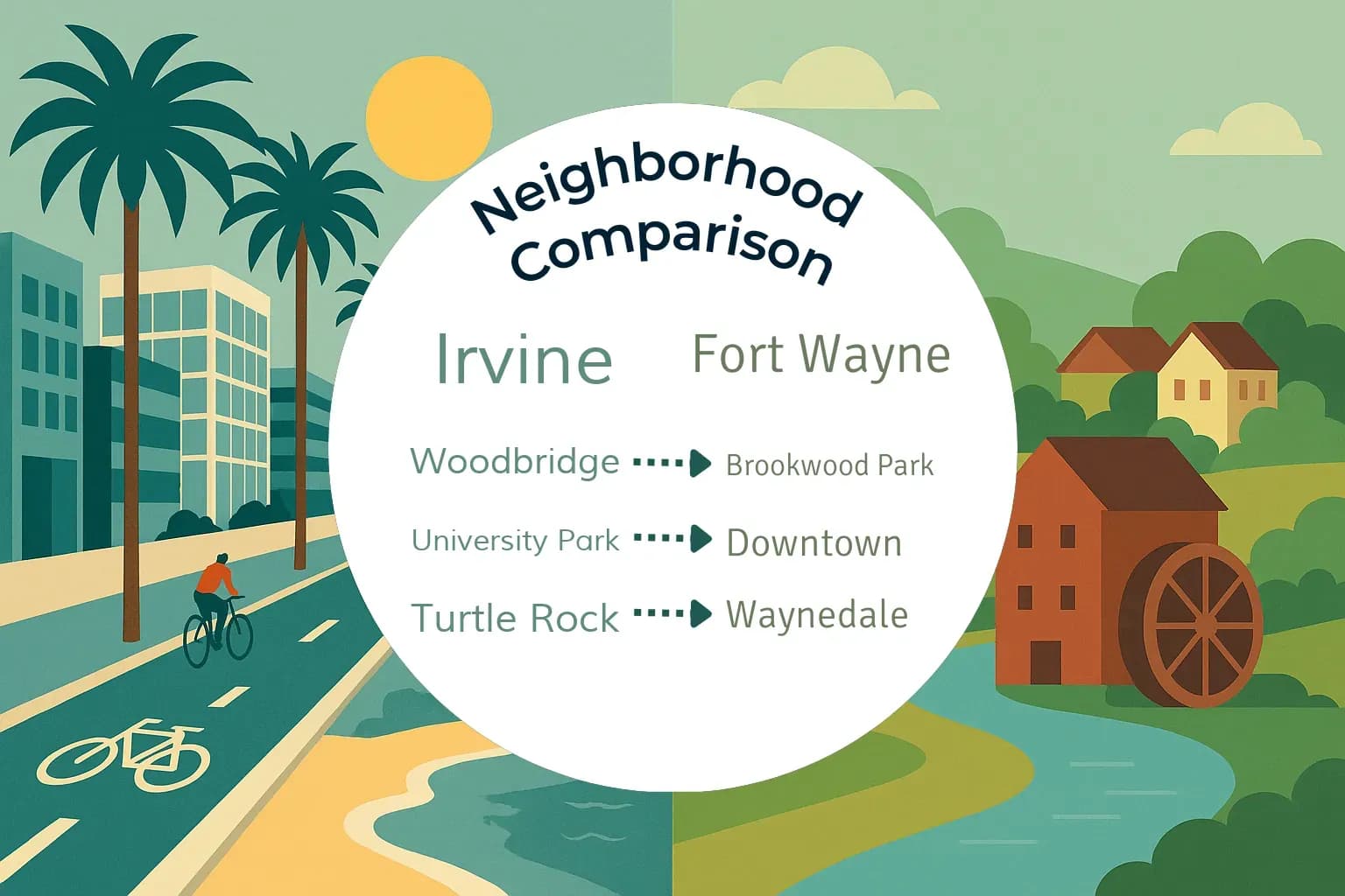 Irvine vs Fort Wayne Neighborhood Comparison