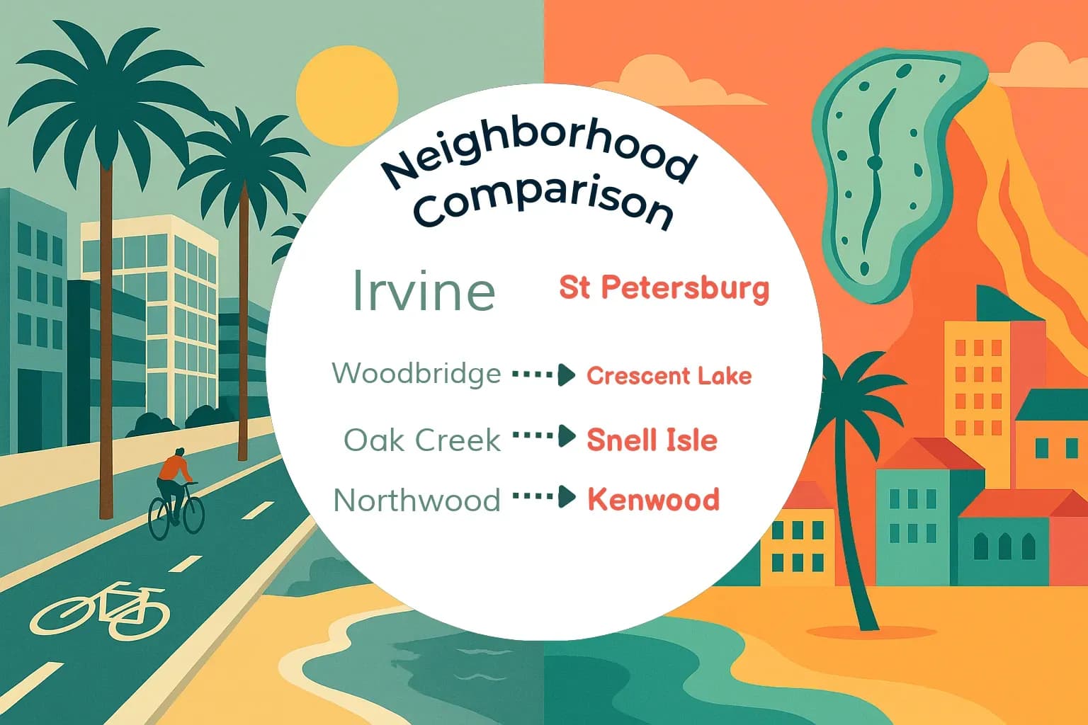 Irvine vs St. Petersburg Neighborhood Comparison