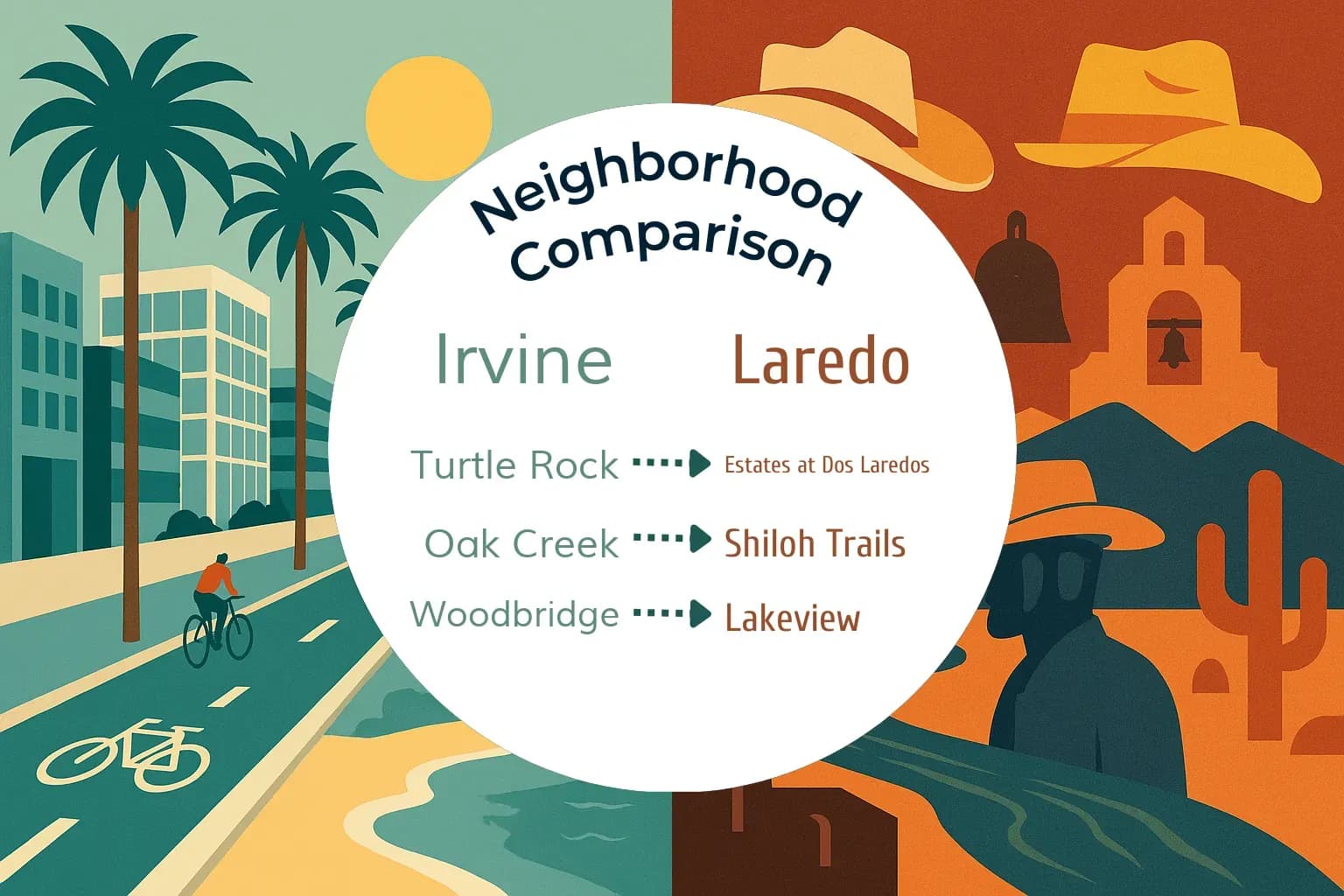 Irvine vs Laredo Neighborhood Comparison