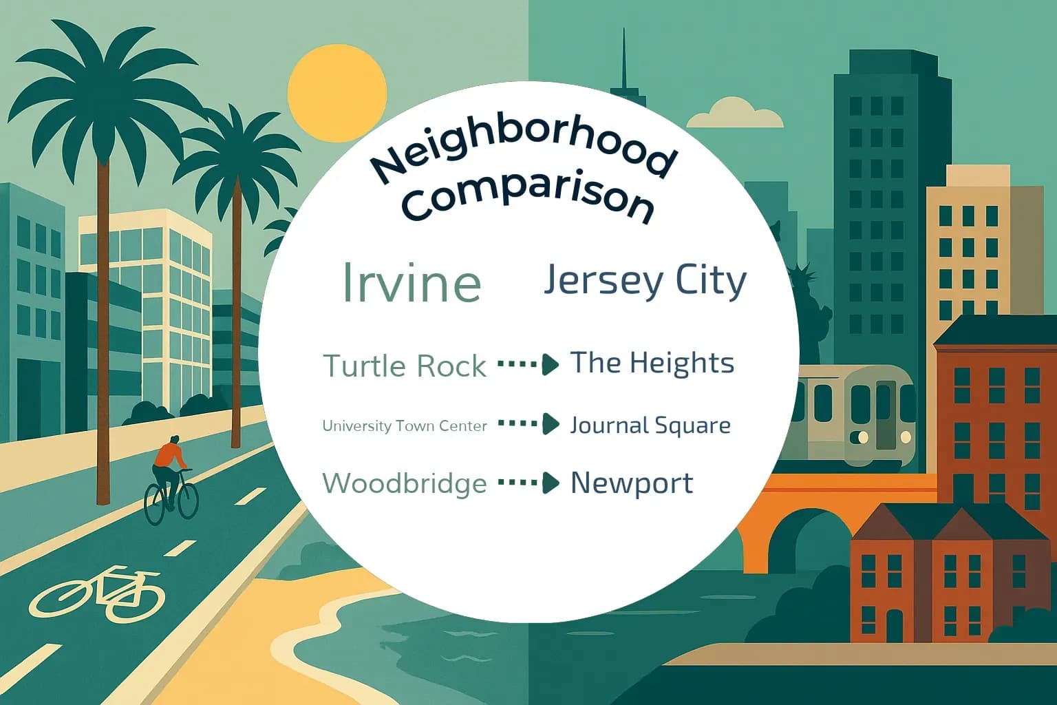 Irvine vs Jersey City Neighborhood Comparison