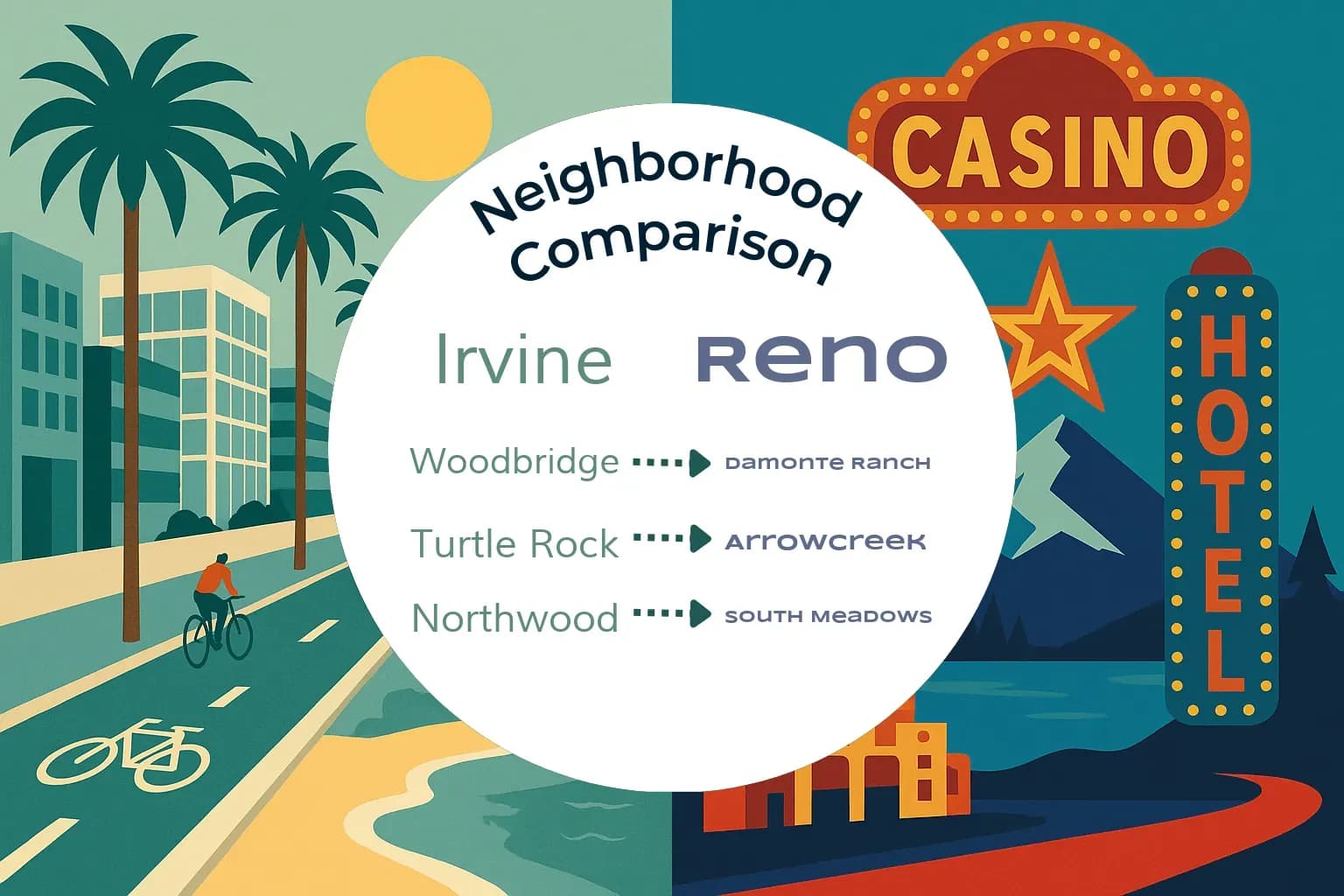 Irvine vs Reno Neighborhood Comparison