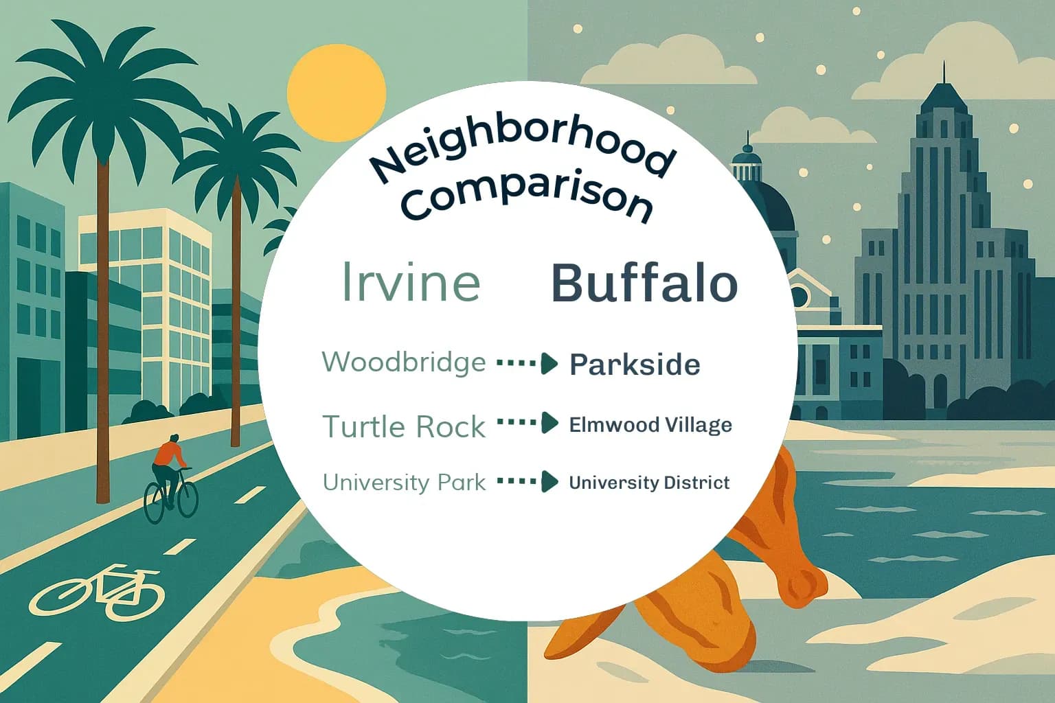 Irvine vs Buffalo Neighborhood Comparison